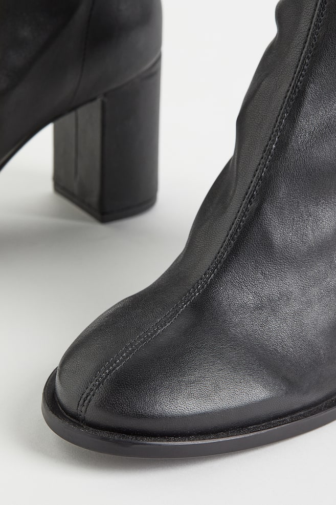 Ankle leather boots - Black/Brown - 2