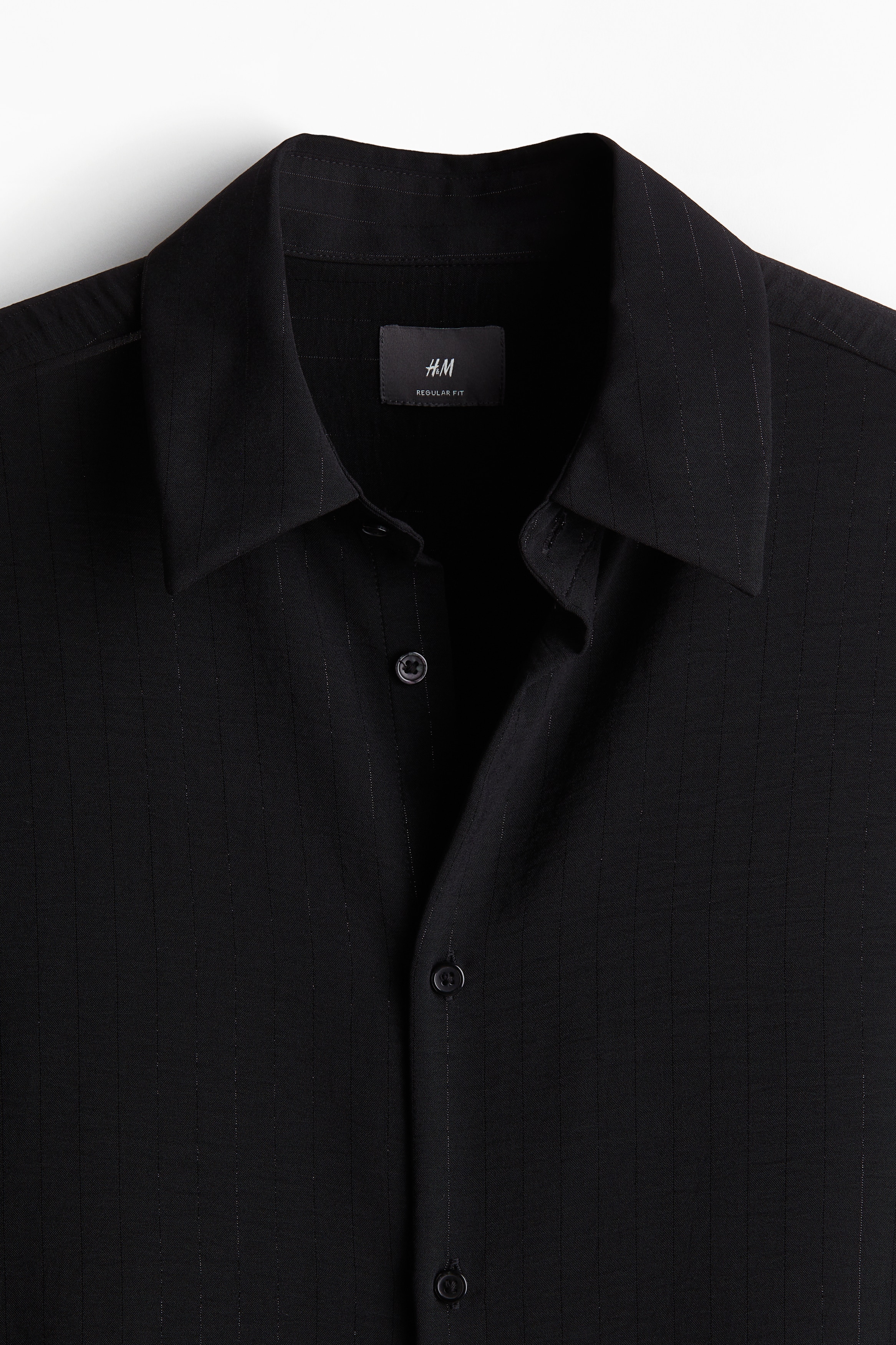 Regular Fit shirt - Black - Men | H&M IN