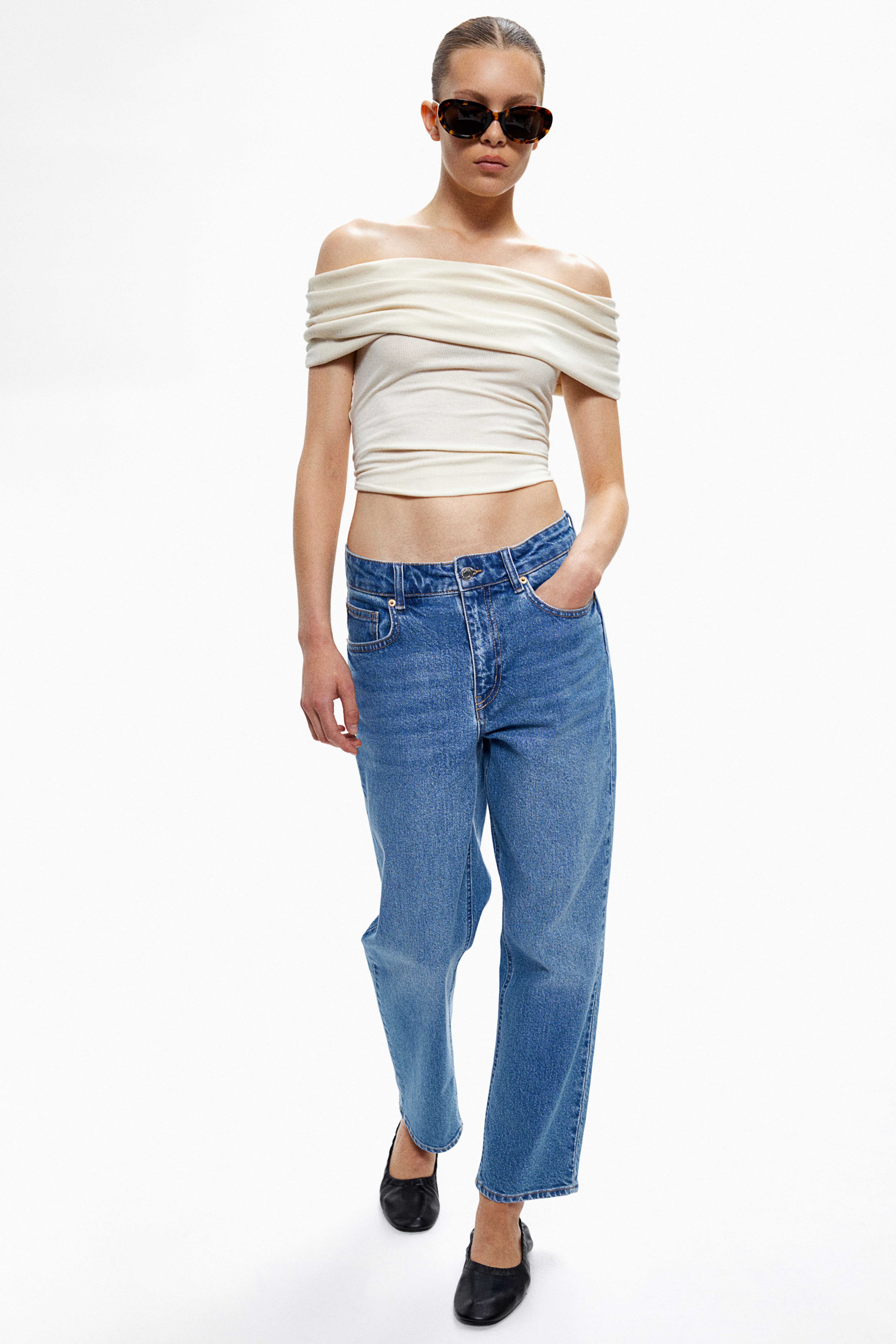 Straight orders high jeans h&m