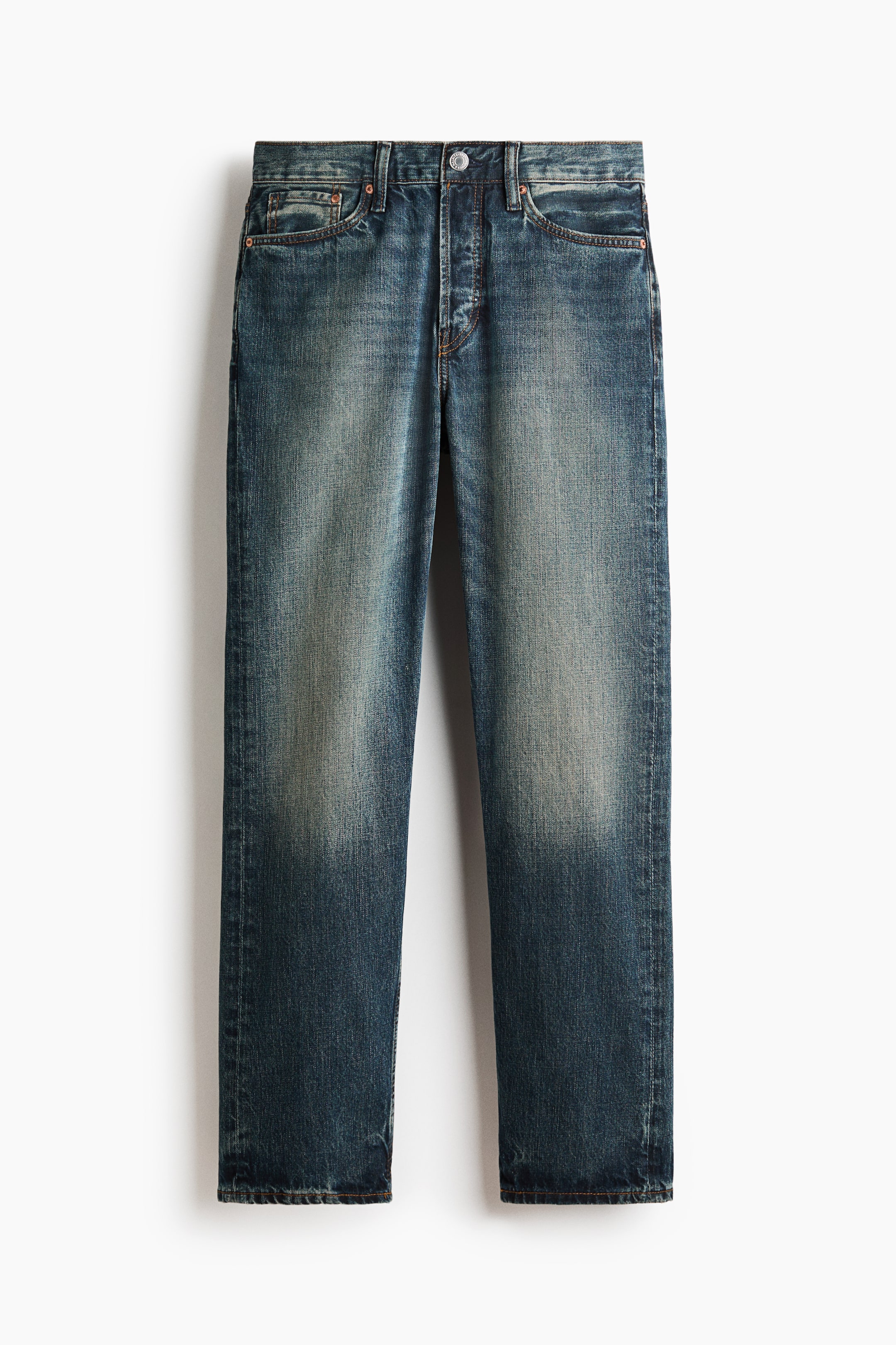 View larger image: Original Straight Jeans - Washed dark denim blue - Men | H&M US 5