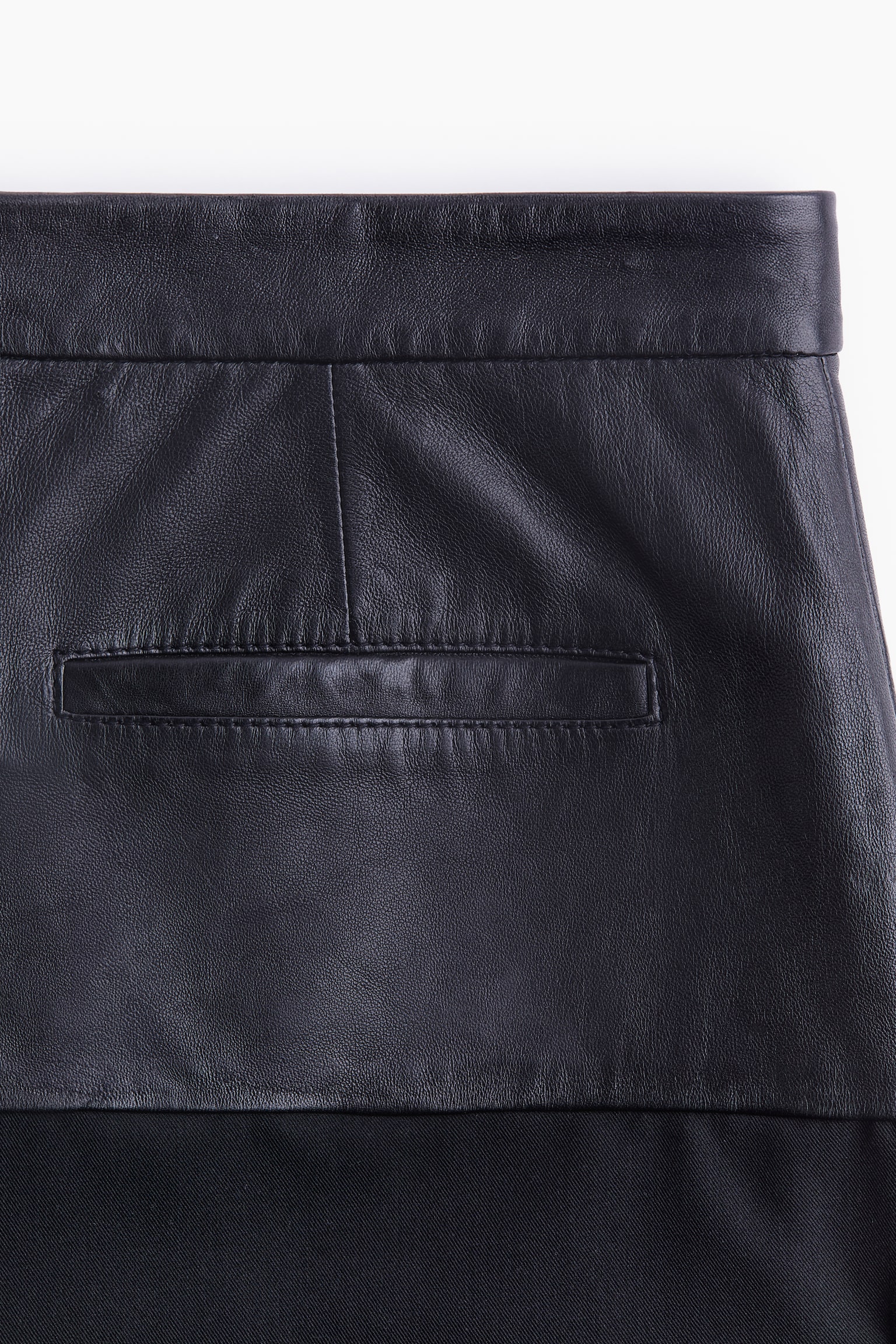 Dual Fabric Skirt - Black - 6