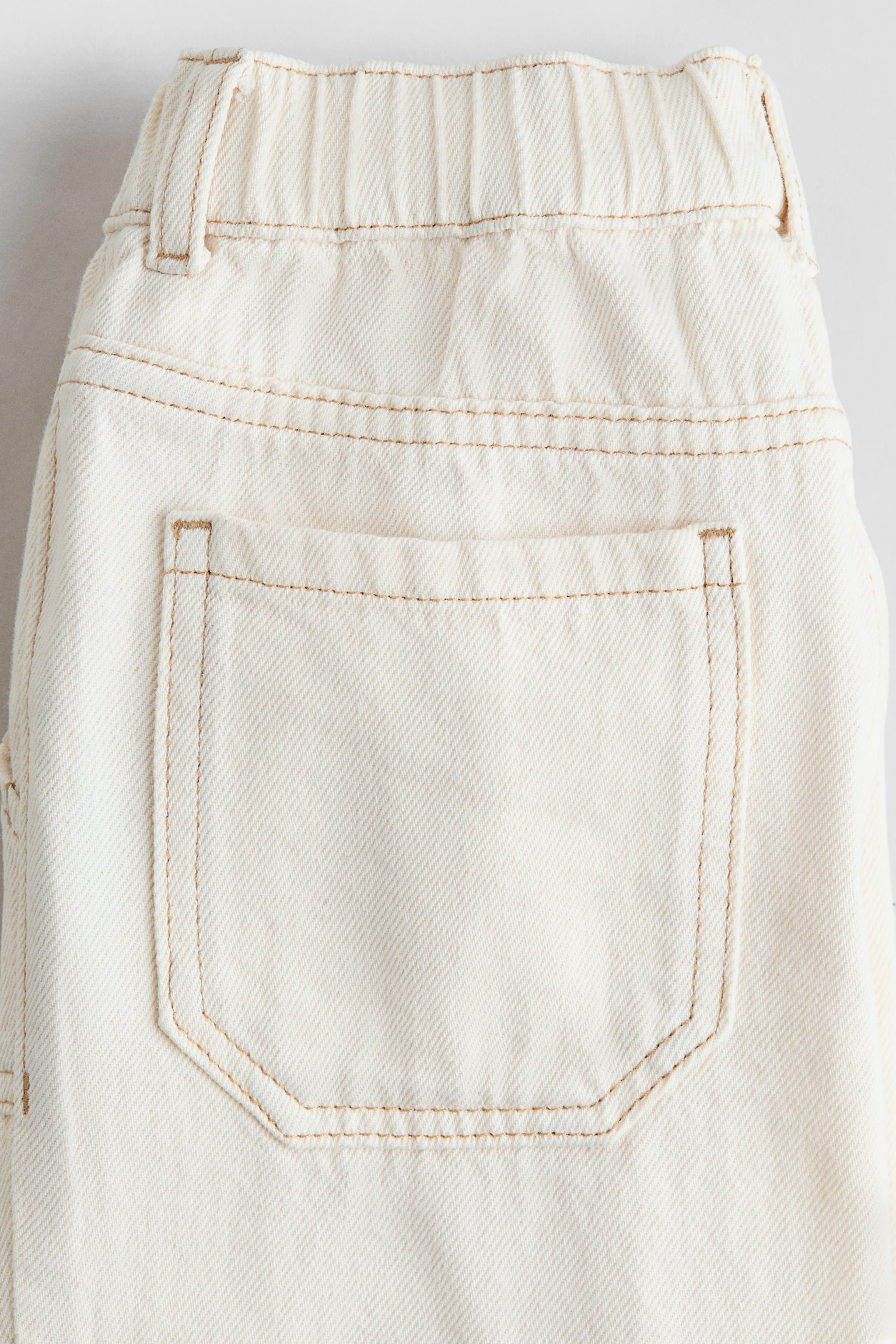 Детские джинсы H&M Loose-Fit Tapered Leg, цвет: Кремовый — фото 5