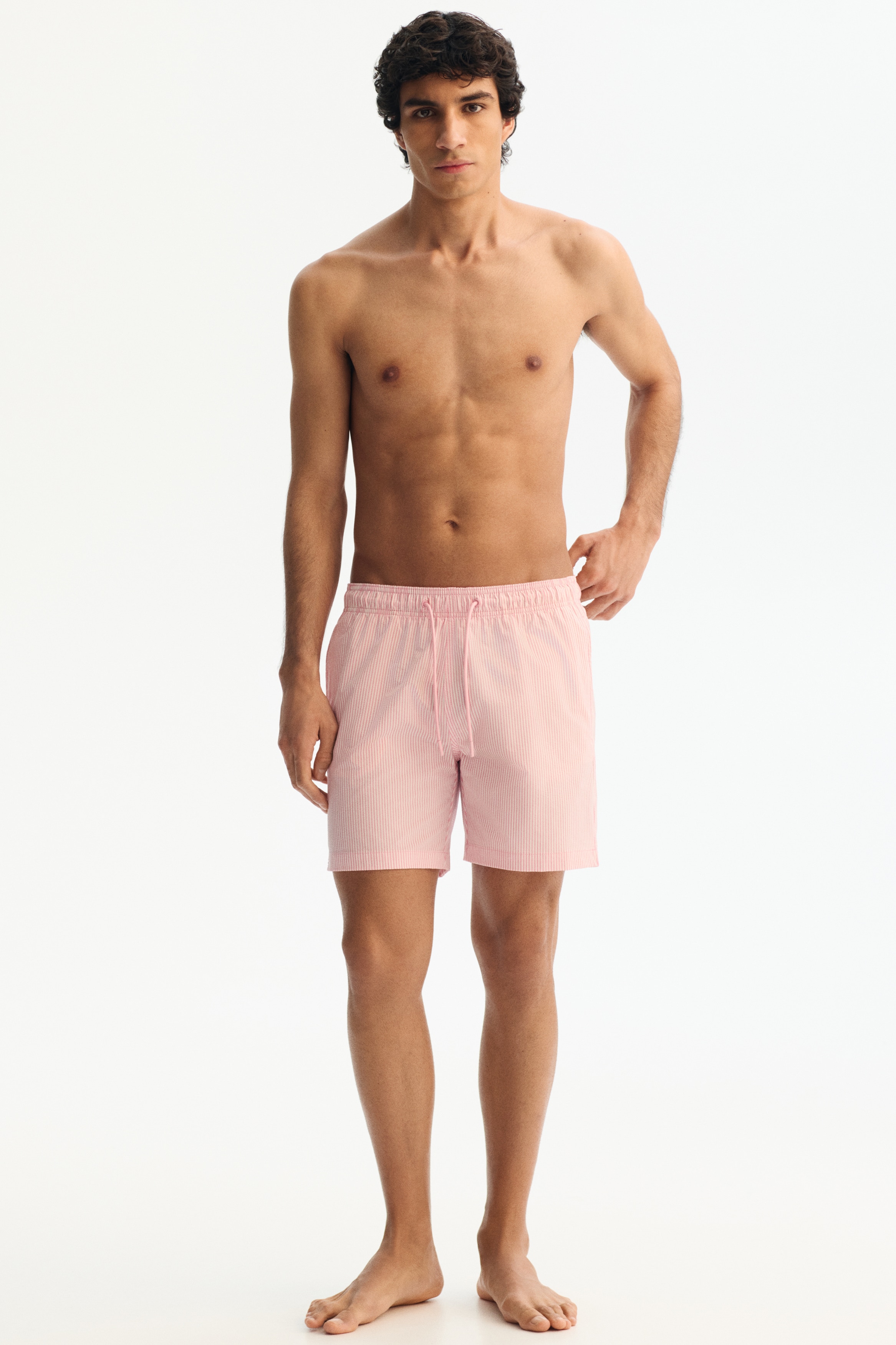 Seersucker swim shorts