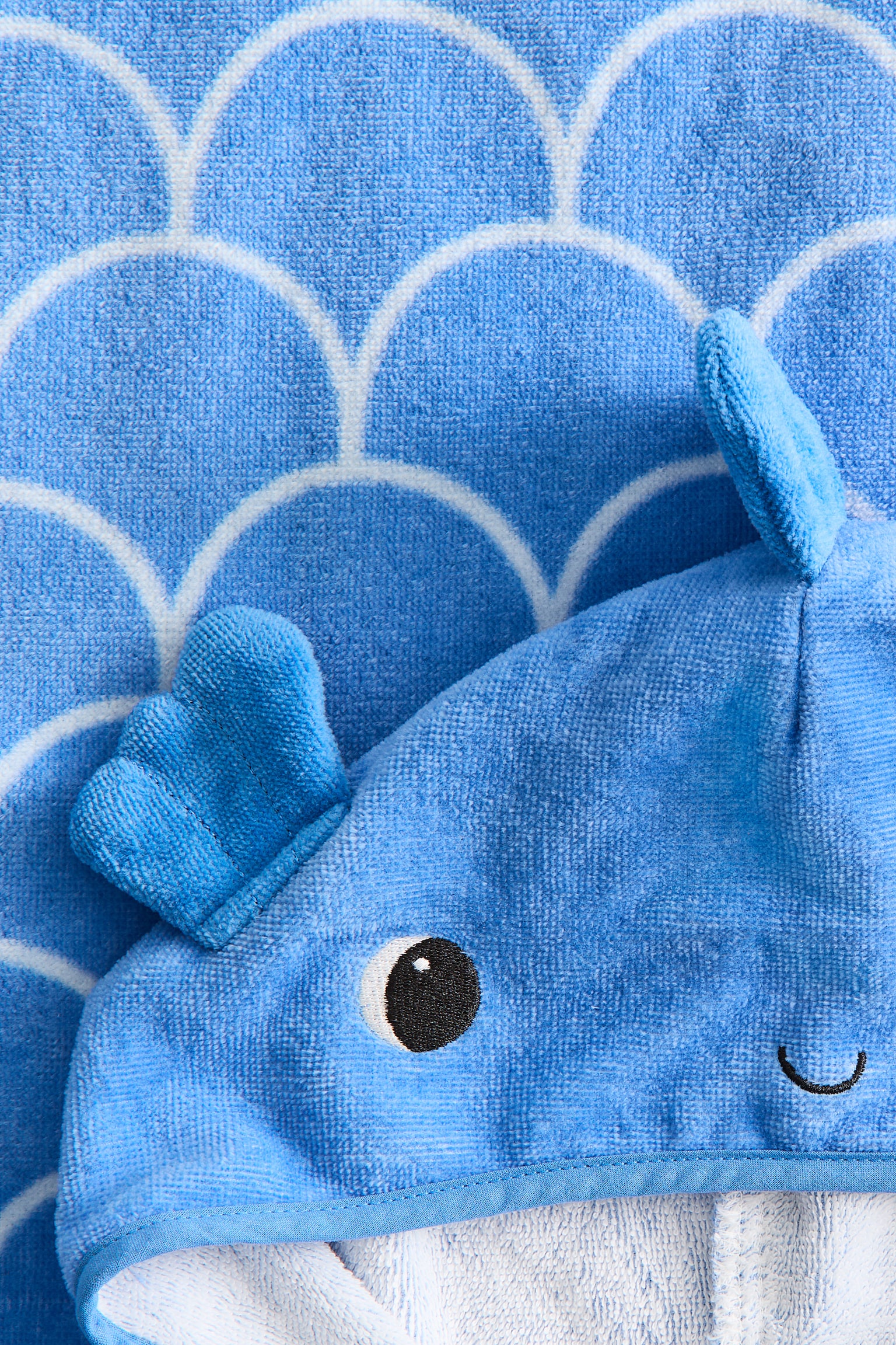 מגבת שכמייה - כחול/דג - 5