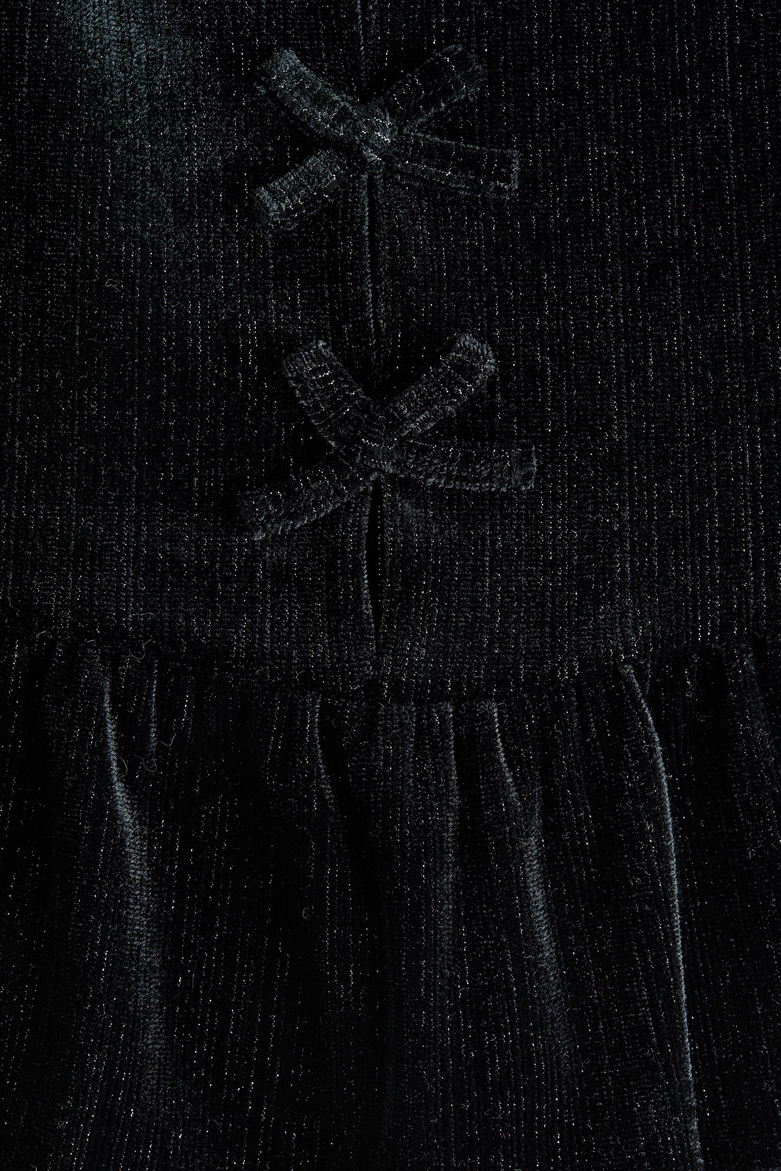 Velour Peplum Top - Black - 2