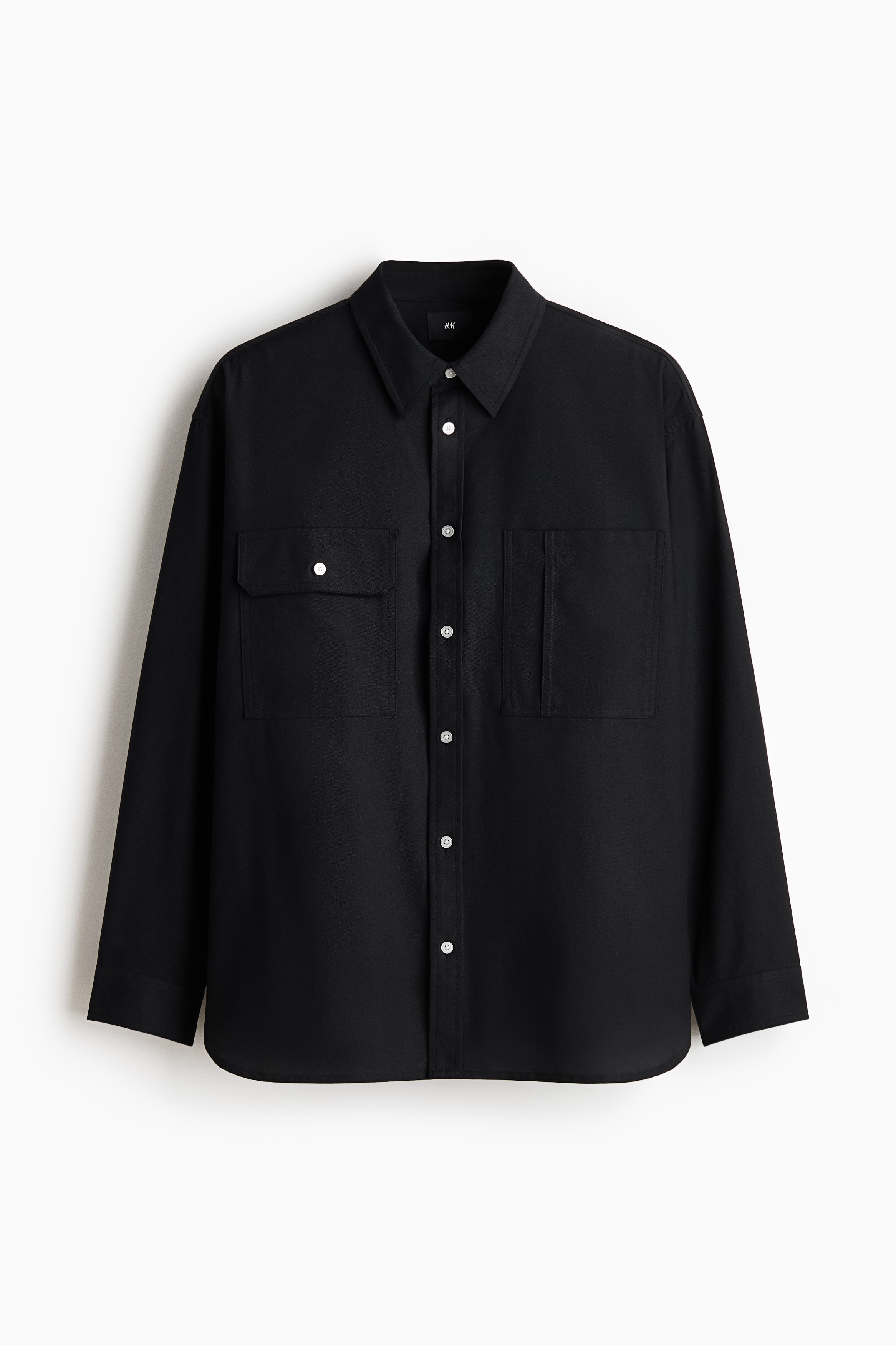 Loose Fit Utility Oxford shirt - Black/Light blue/Striped