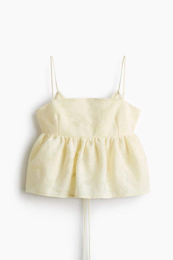 Женские топы H&M Jacquard-Weave Peplum Top