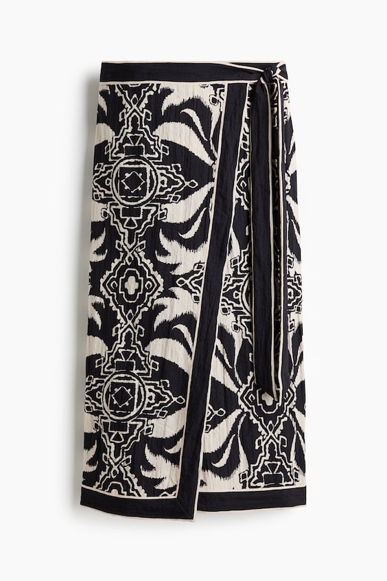 Женские юбки H&M Printed wrap skirt