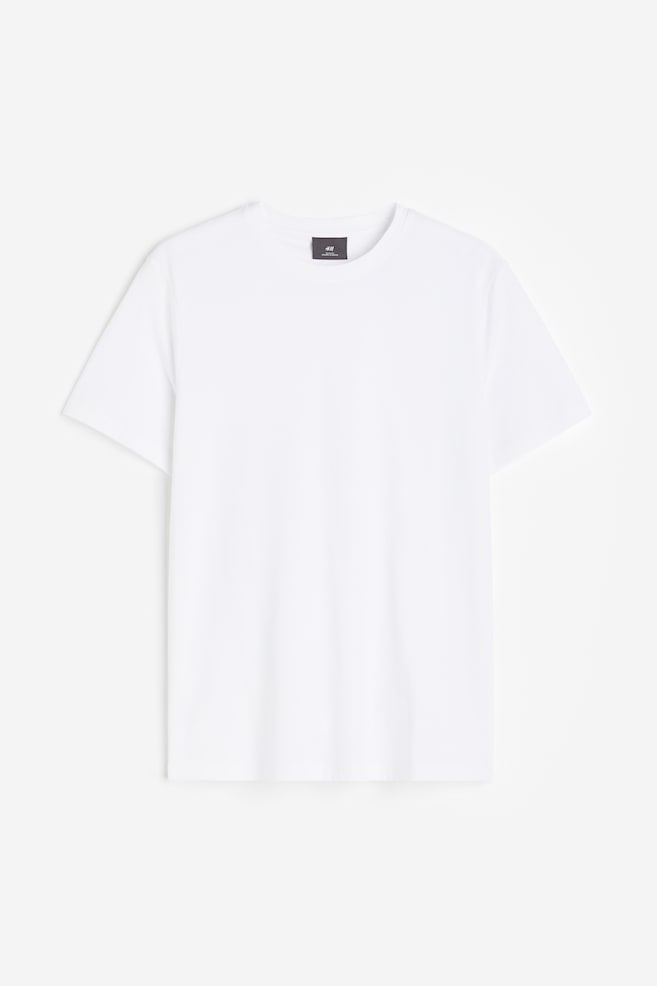 T-shirt z bawełny pima Slim Fit - Biały/Czarny/Beżowy/Ciemnoniebieski/dc/dc/dc - 2
