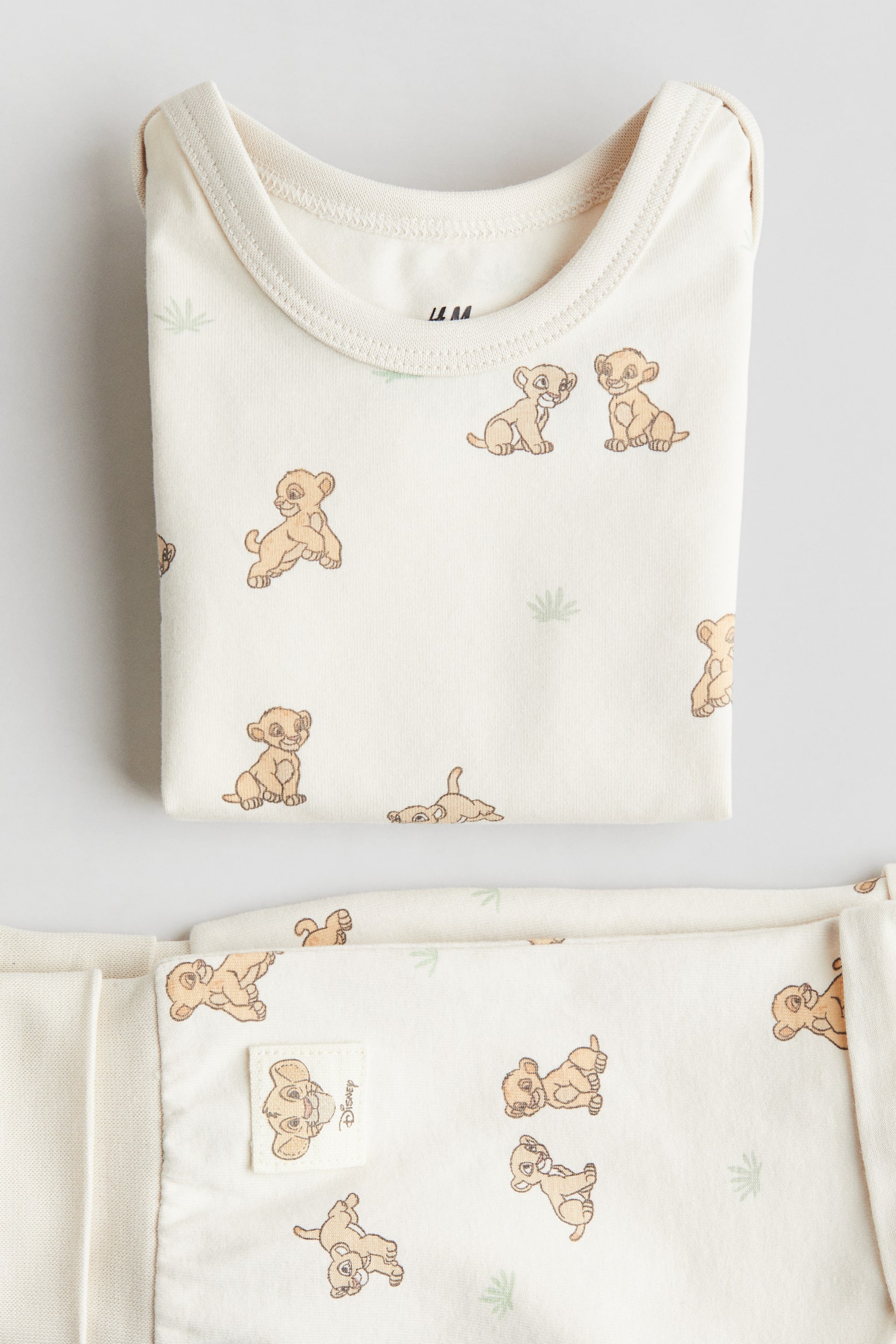 Детские комплекты H&M 2-piece Printed Set, цвет: Кремовый — фото 2