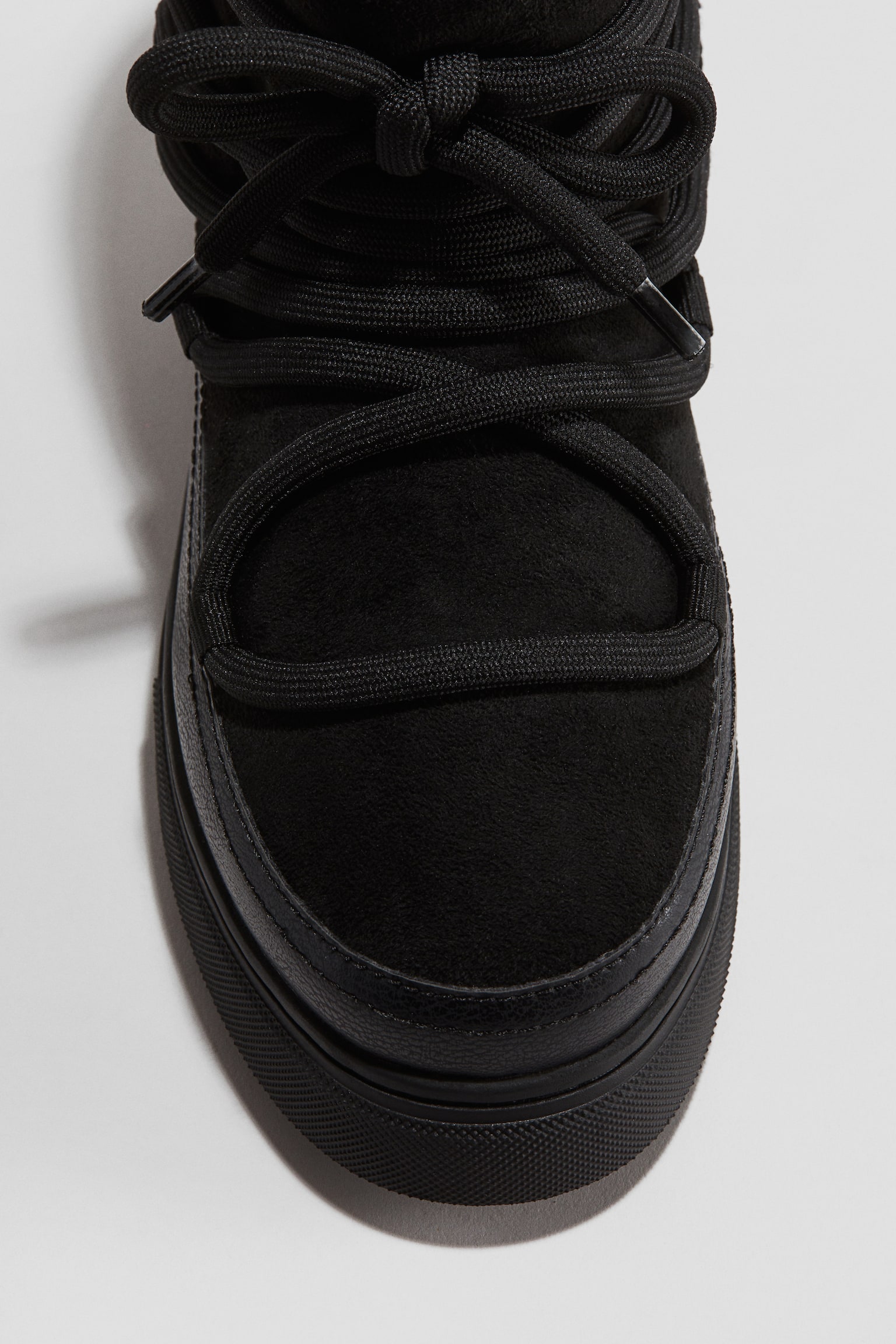 Warm-lined fluffy snow boots - Black/Black/Dark beige - 2