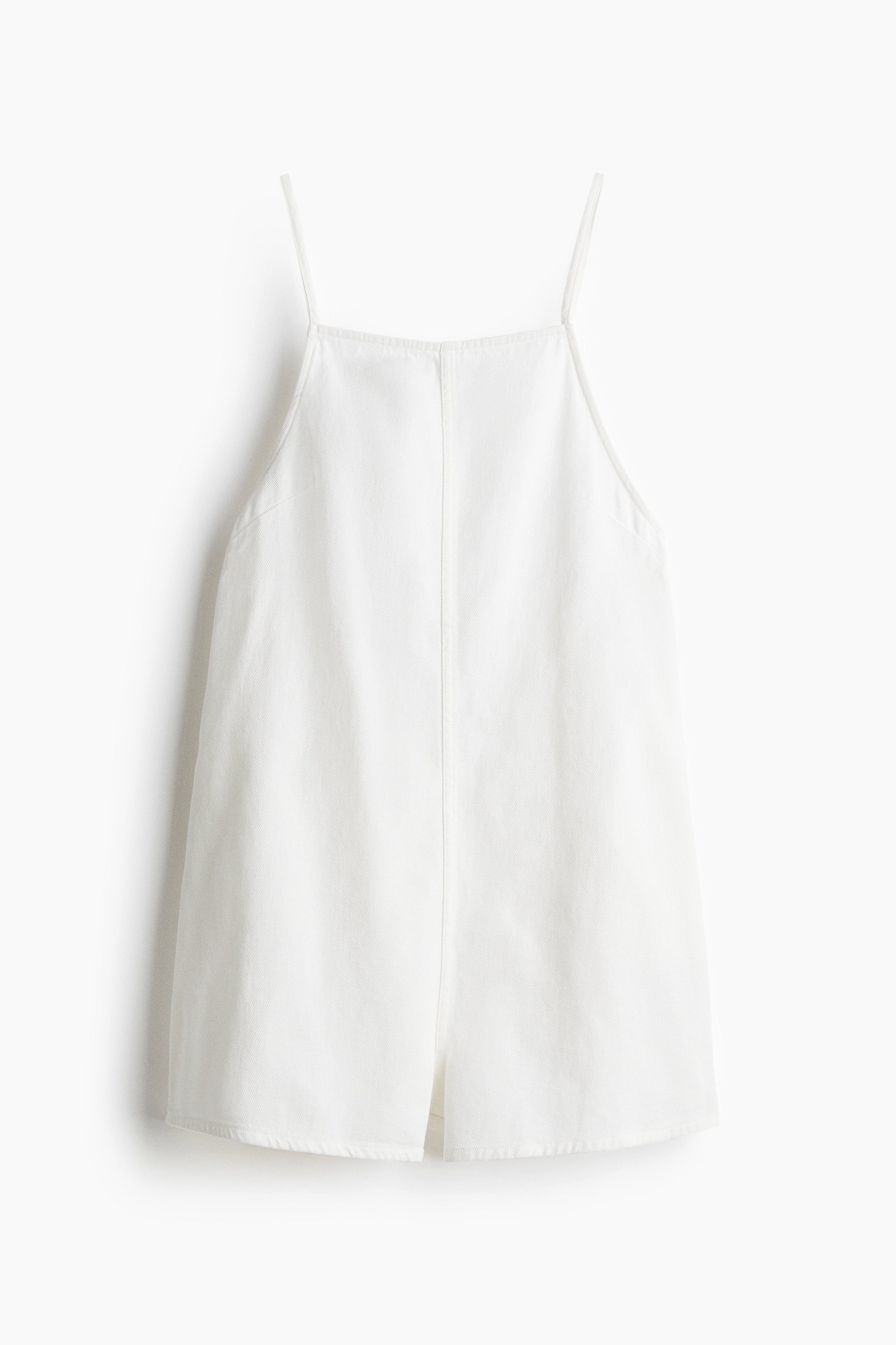 Square-neck playsuit - White