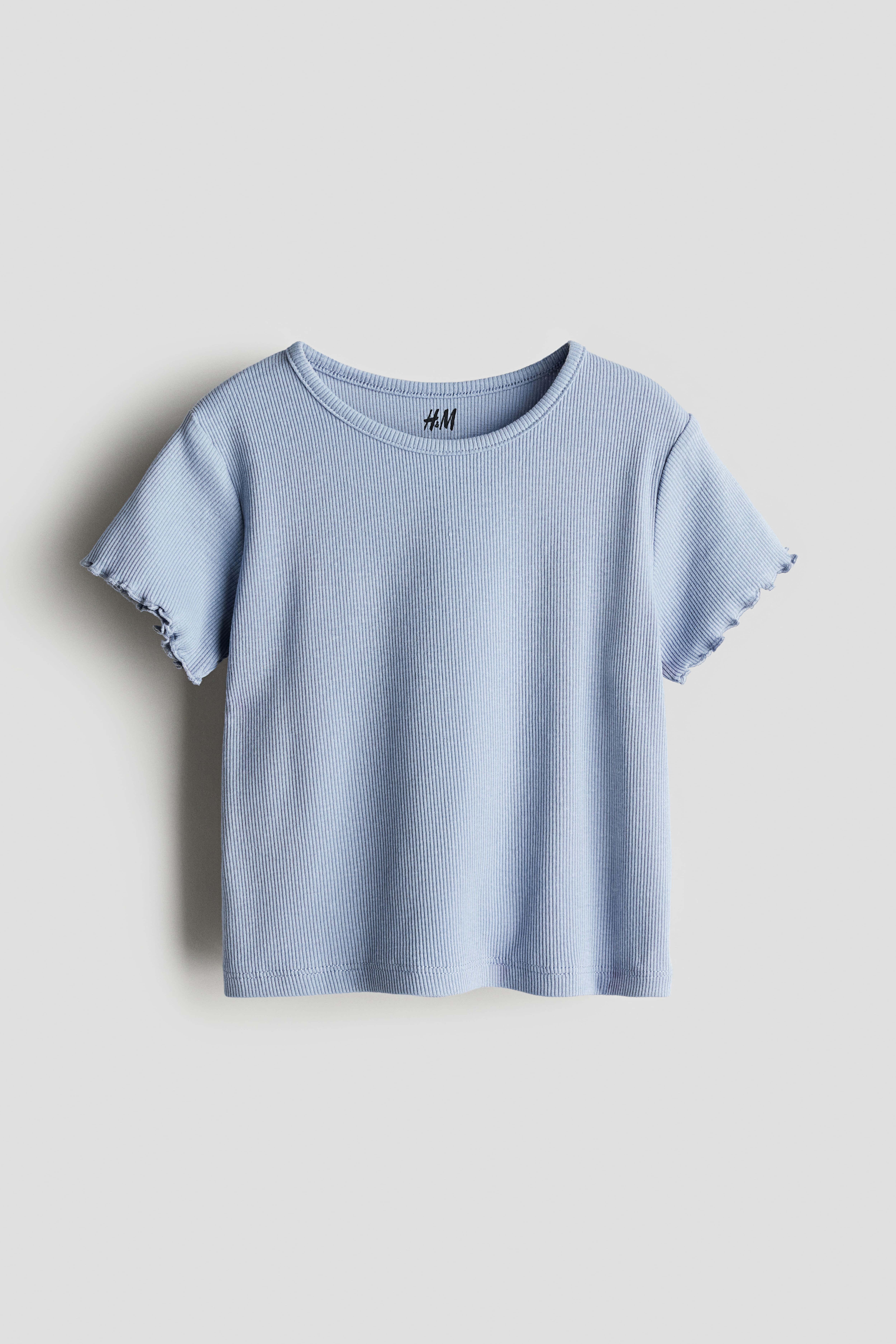 H M Girls Ribbed Jersey Top