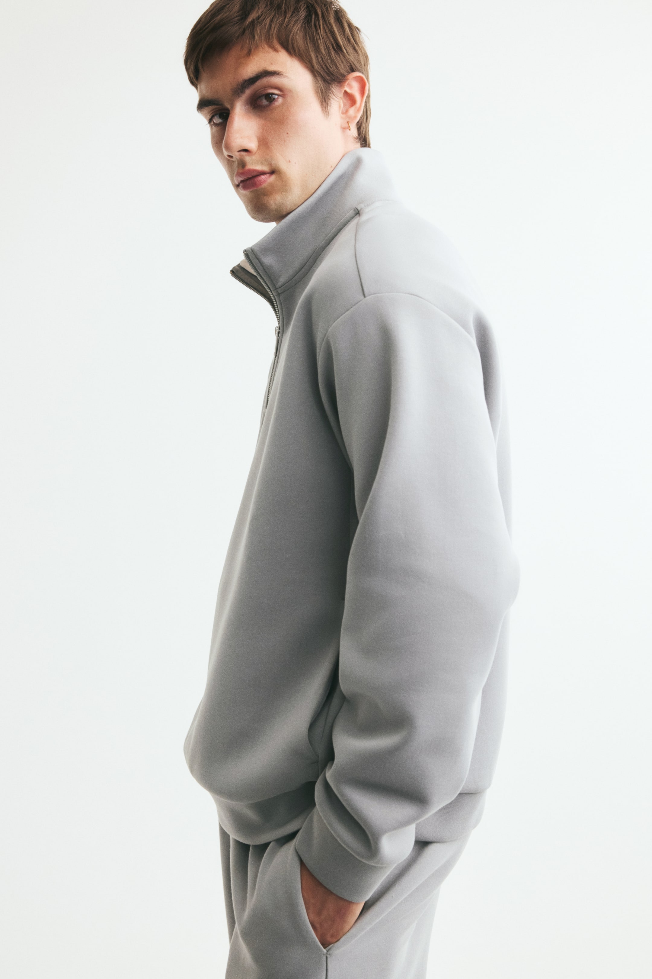 Relaxed-Fit Half-Zip Sweatshirt