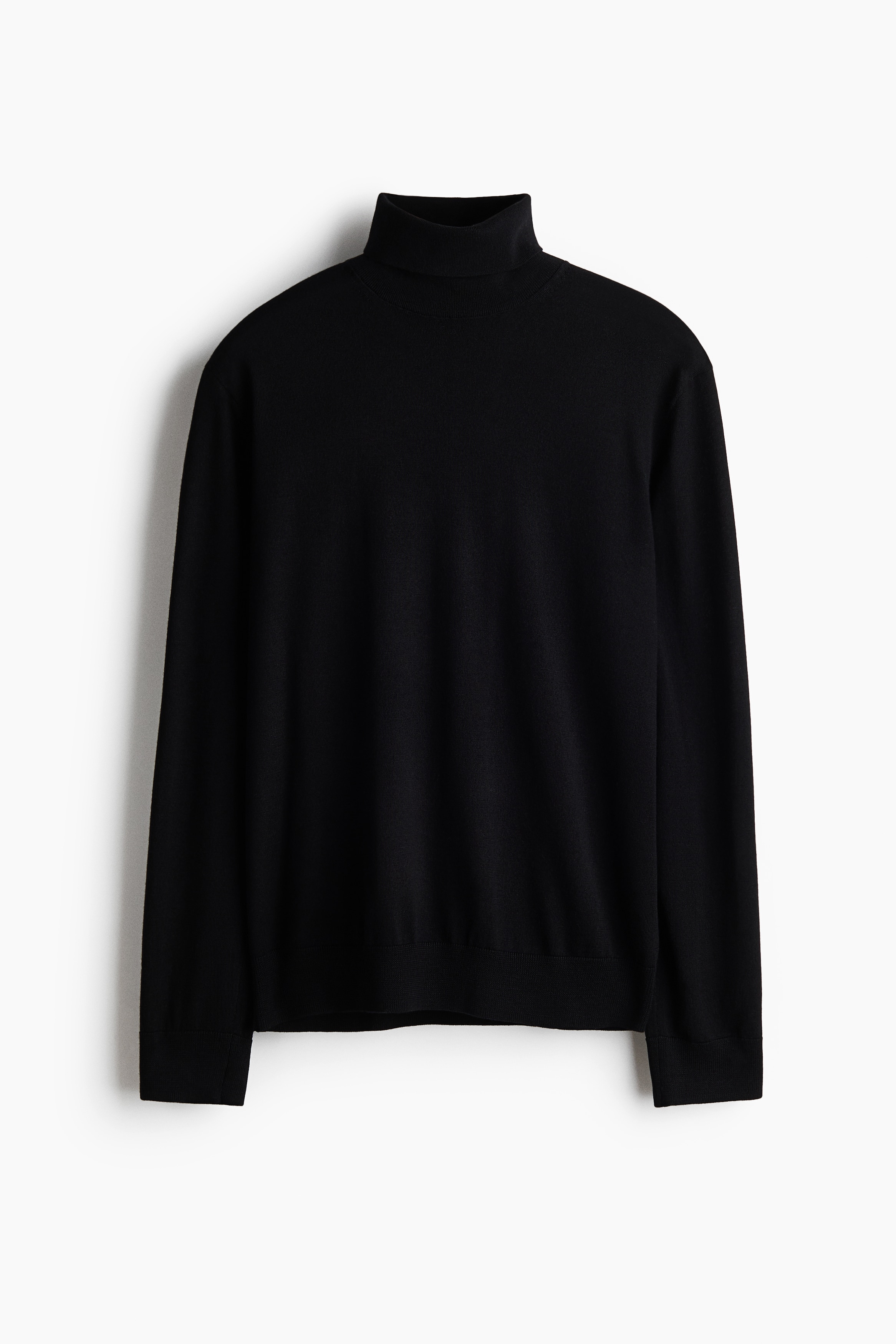 Regular Fit Polo-neck merino wool jumperModel