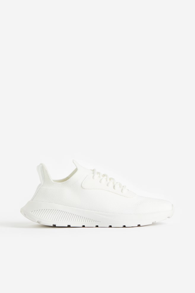 Lightweight-sole trainers - White/Black - 1