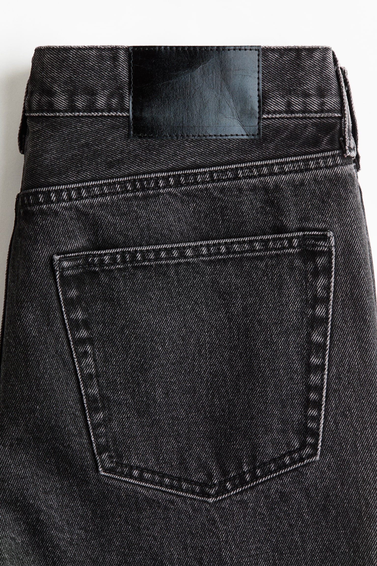 Женские джинсы H&M Straight Regular-Waist, цвет: Тёмный джинсовый серый — фото 6