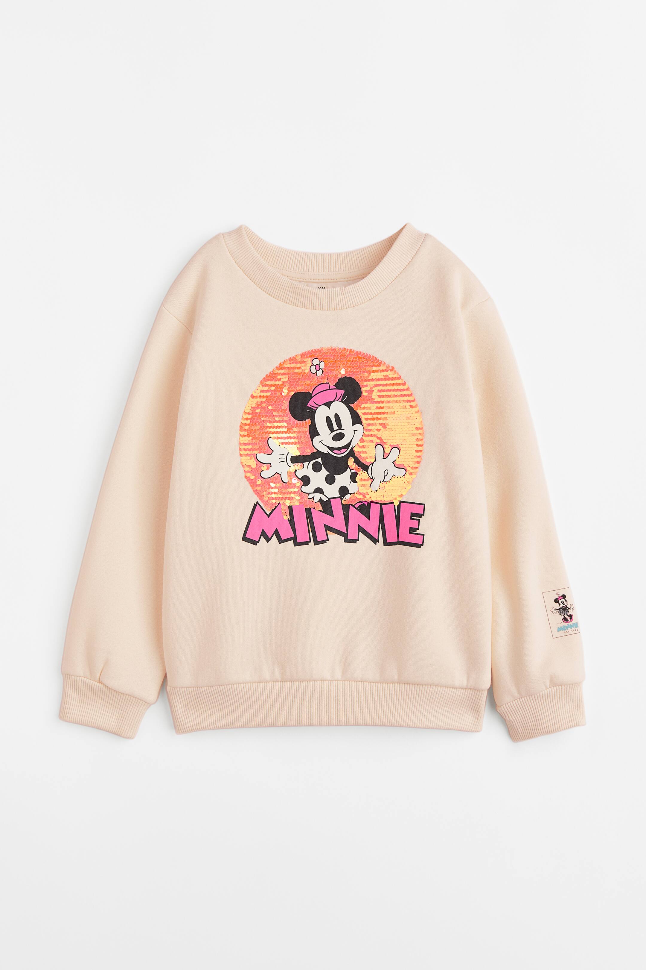 Xem ảnh lớn hơn: Áo nỉ - Màu be nhạt/Chuột Minnie - Kids | H&M VN 1