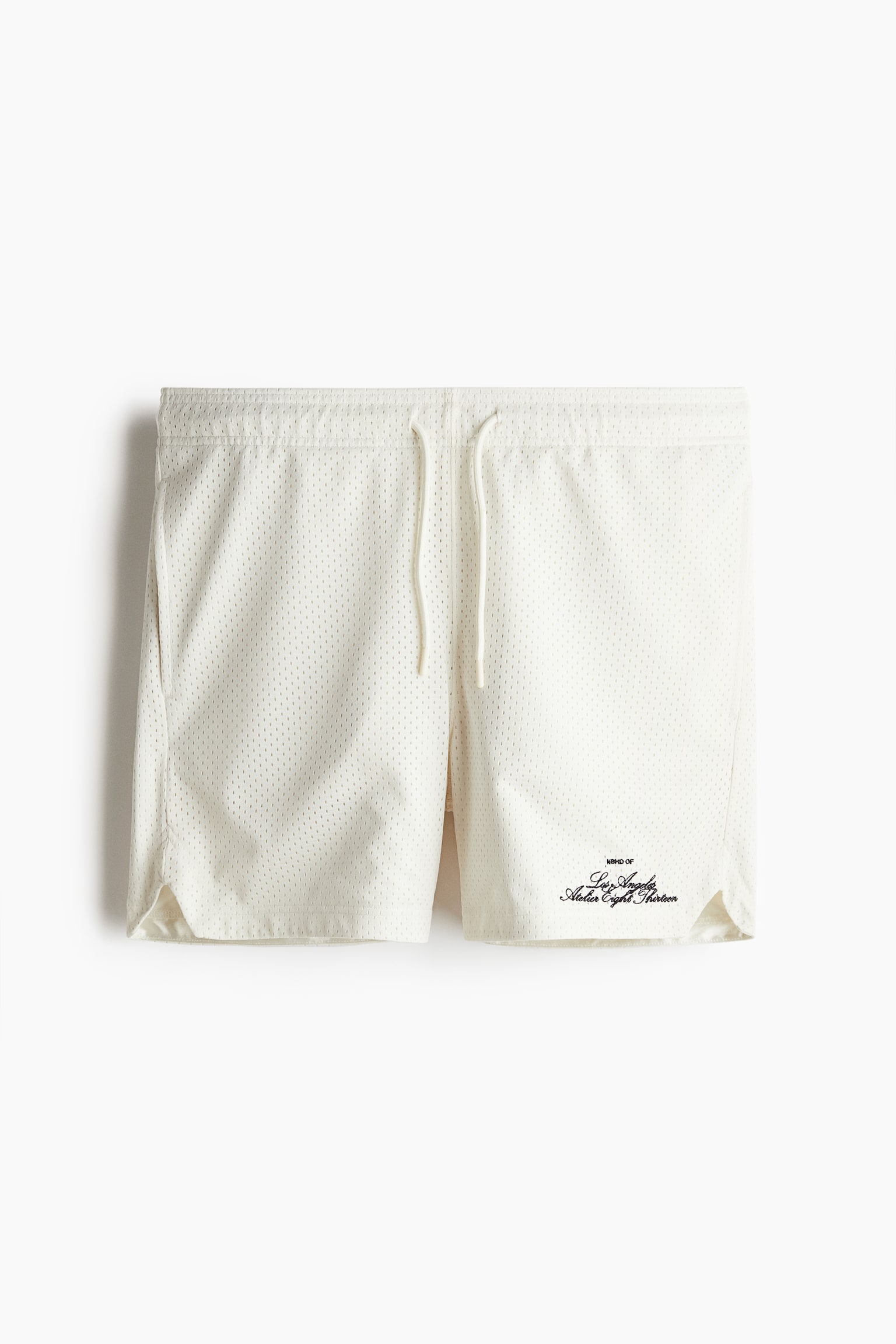 Regular Fit Mesh shorts - White - 2