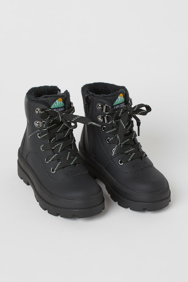 Warm-lined boots - Black - 1
