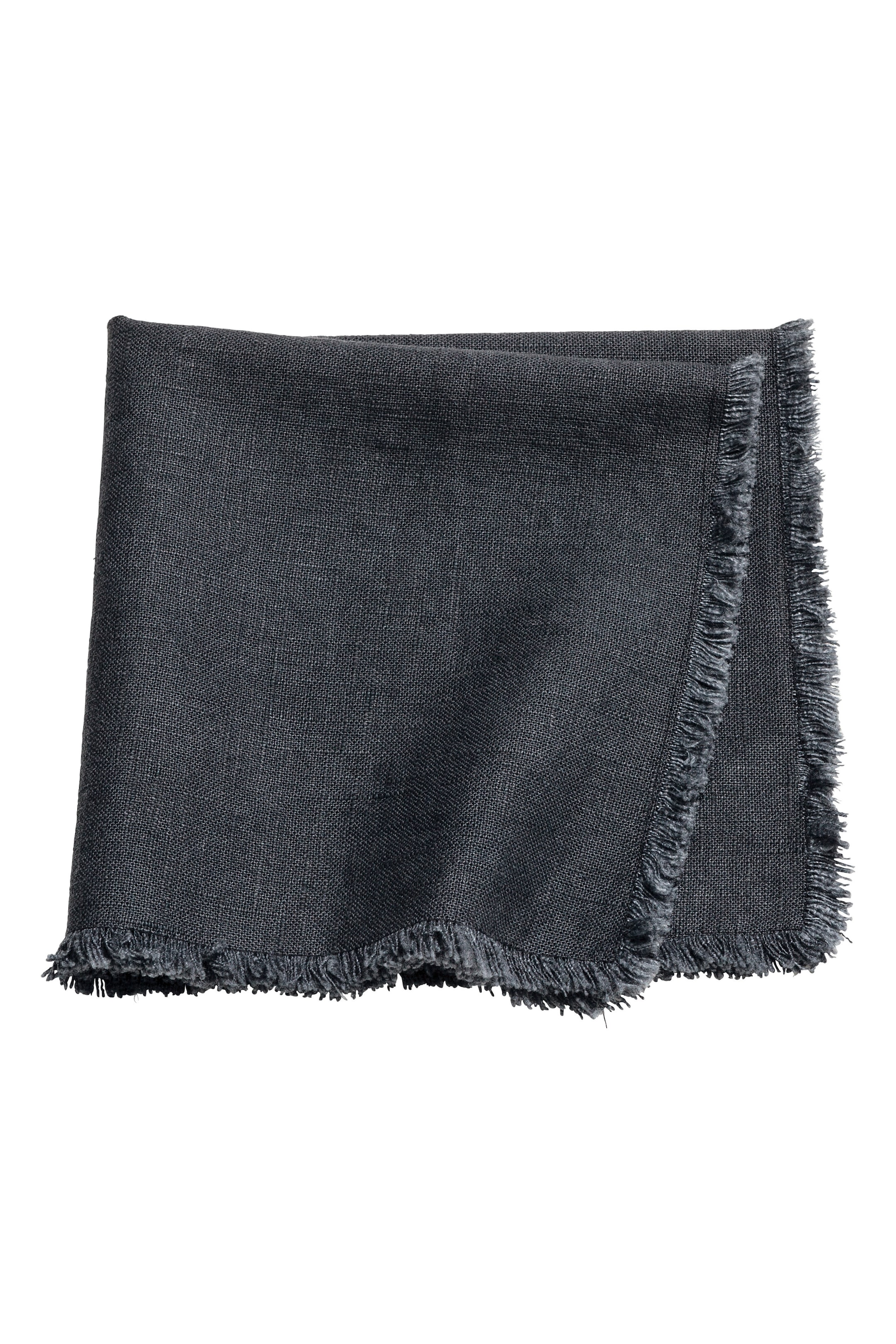 View larger image: Fringe-trimmed napkin - Anthracite grey - Home All | H&M GB 1