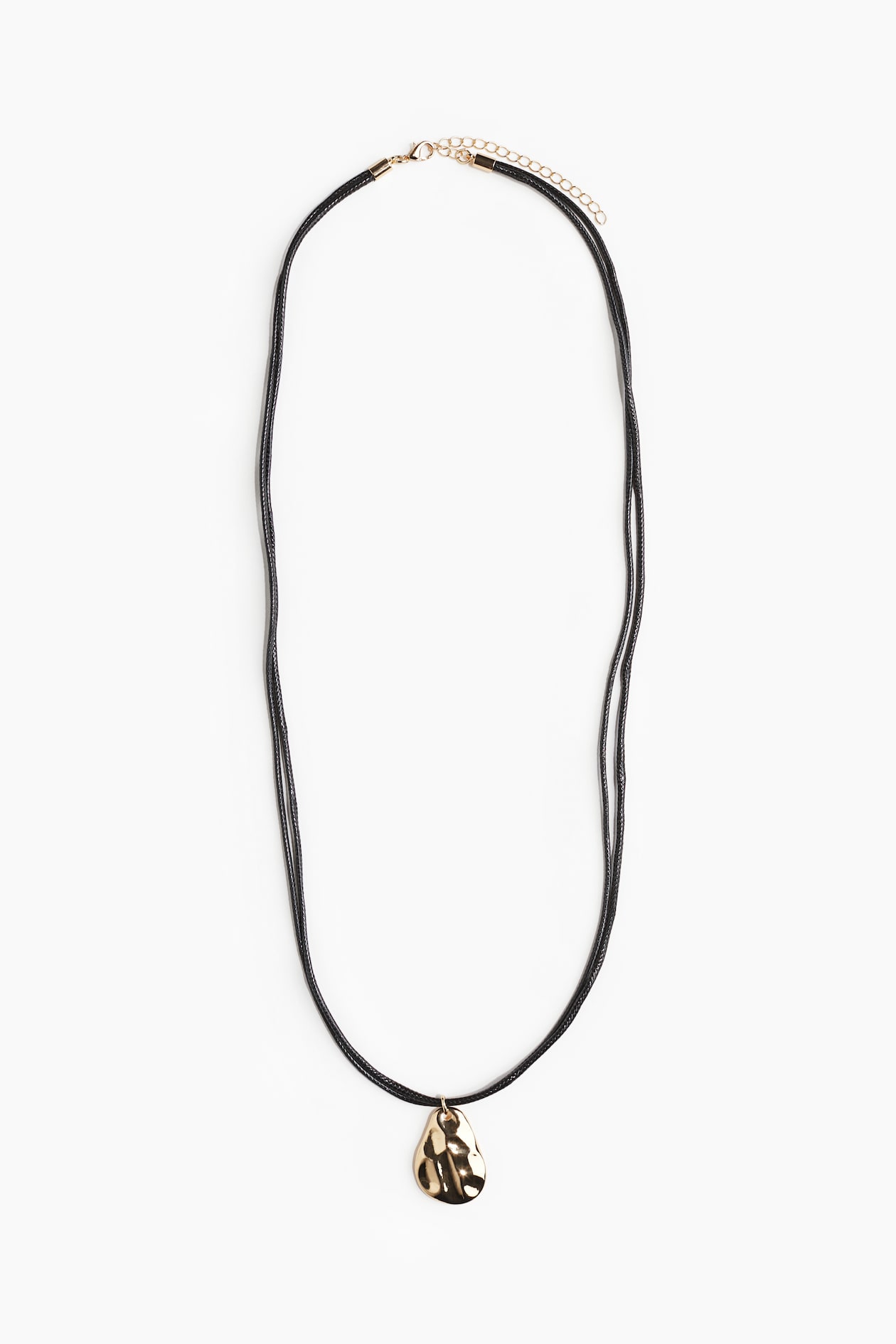 Cord Necklace with Pendant Black/gold-colored Ladies H&M US