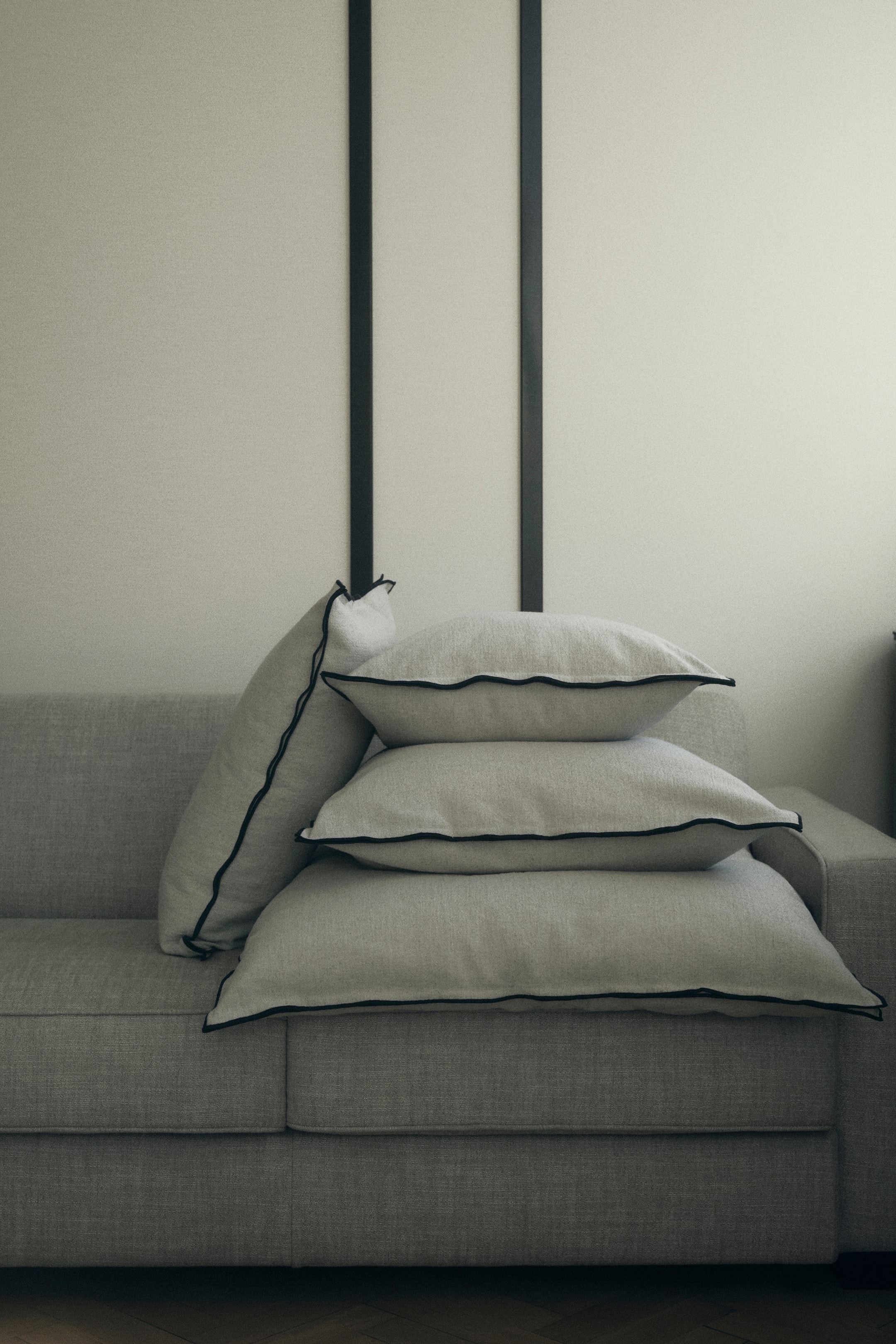 Linen-Blend Cushion Cover