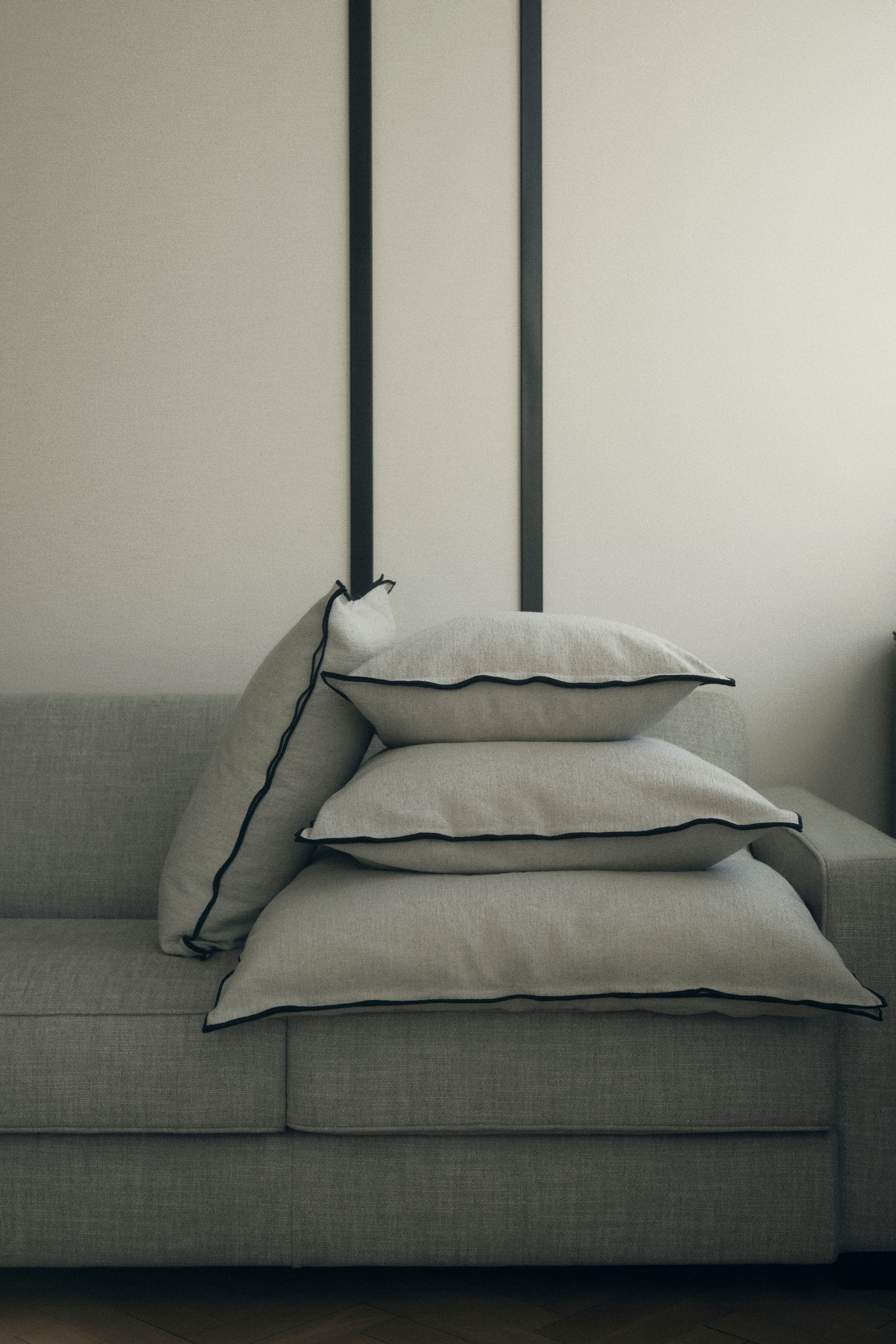 Linen-Blend Cushion Cover