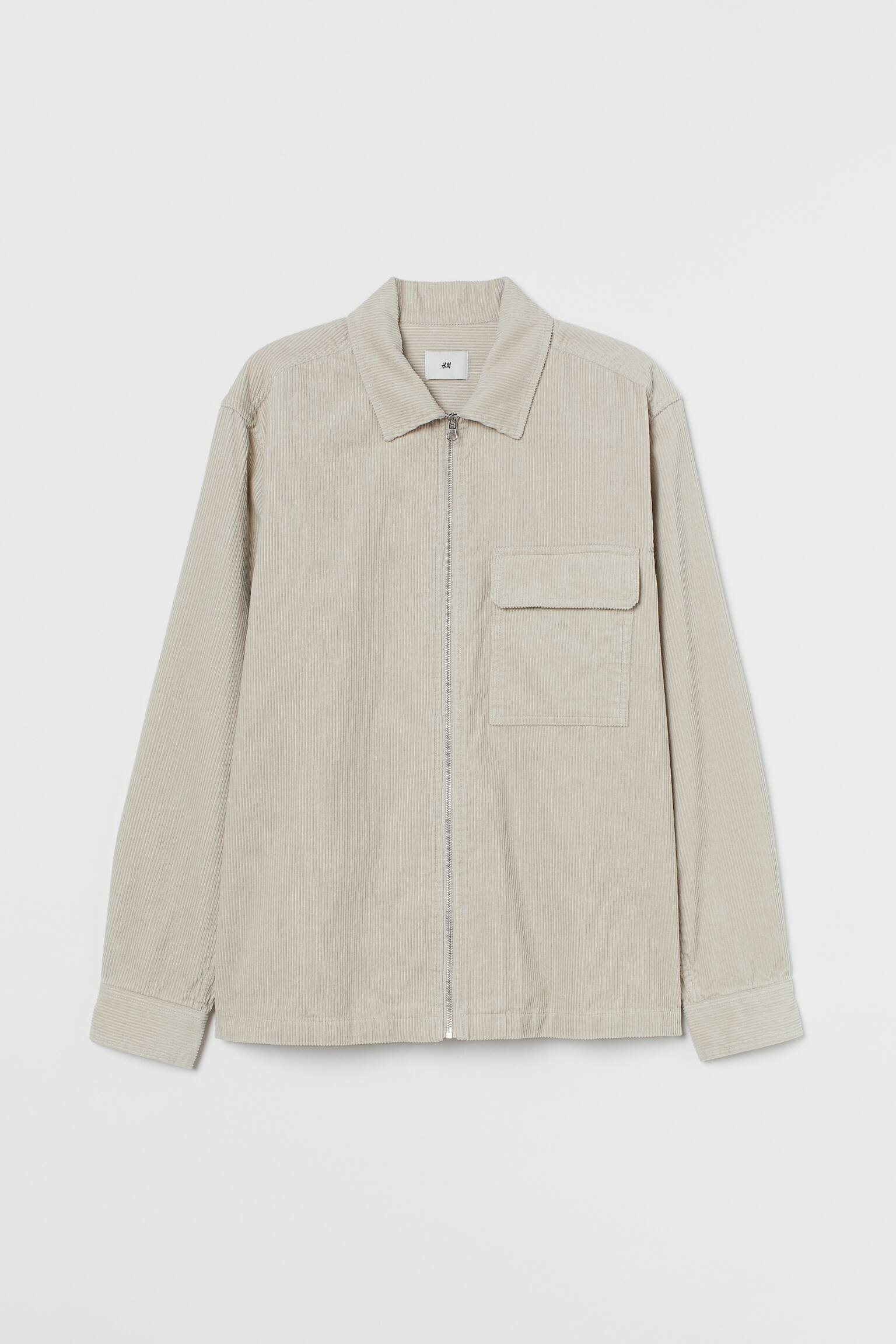 Corduroy shacket - Light beige