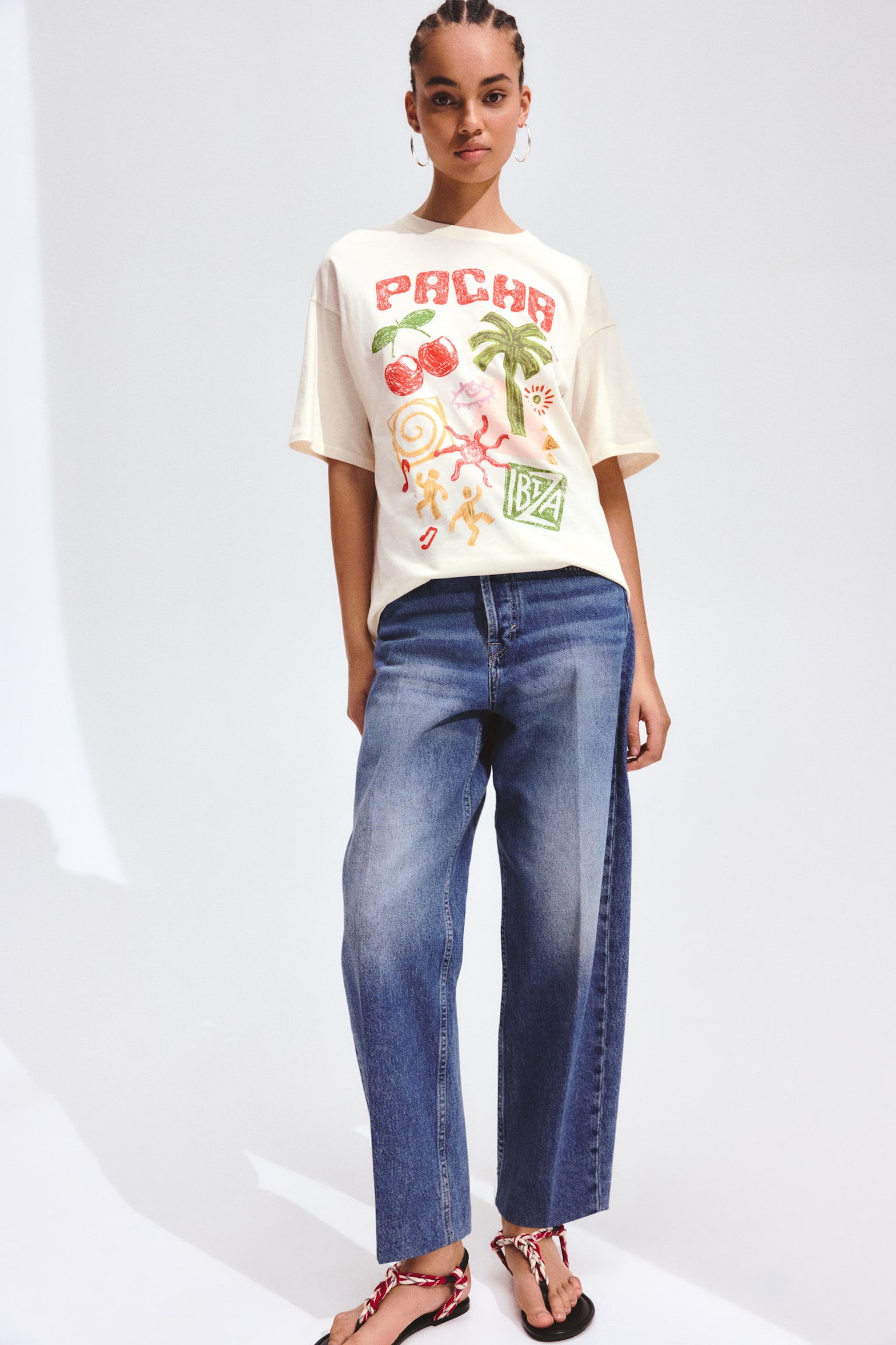 Oversized print-motif T-shirt - Cream/Pacha/Black/Pink Floyd/Light steel blue/The Cure/Grey/Capri/Light orange/Grateful Dead/Orange/Pacha/Beige/The Smashing Pumpkins/Powder pink/The Doors/Dark grey/Nirvana - 4