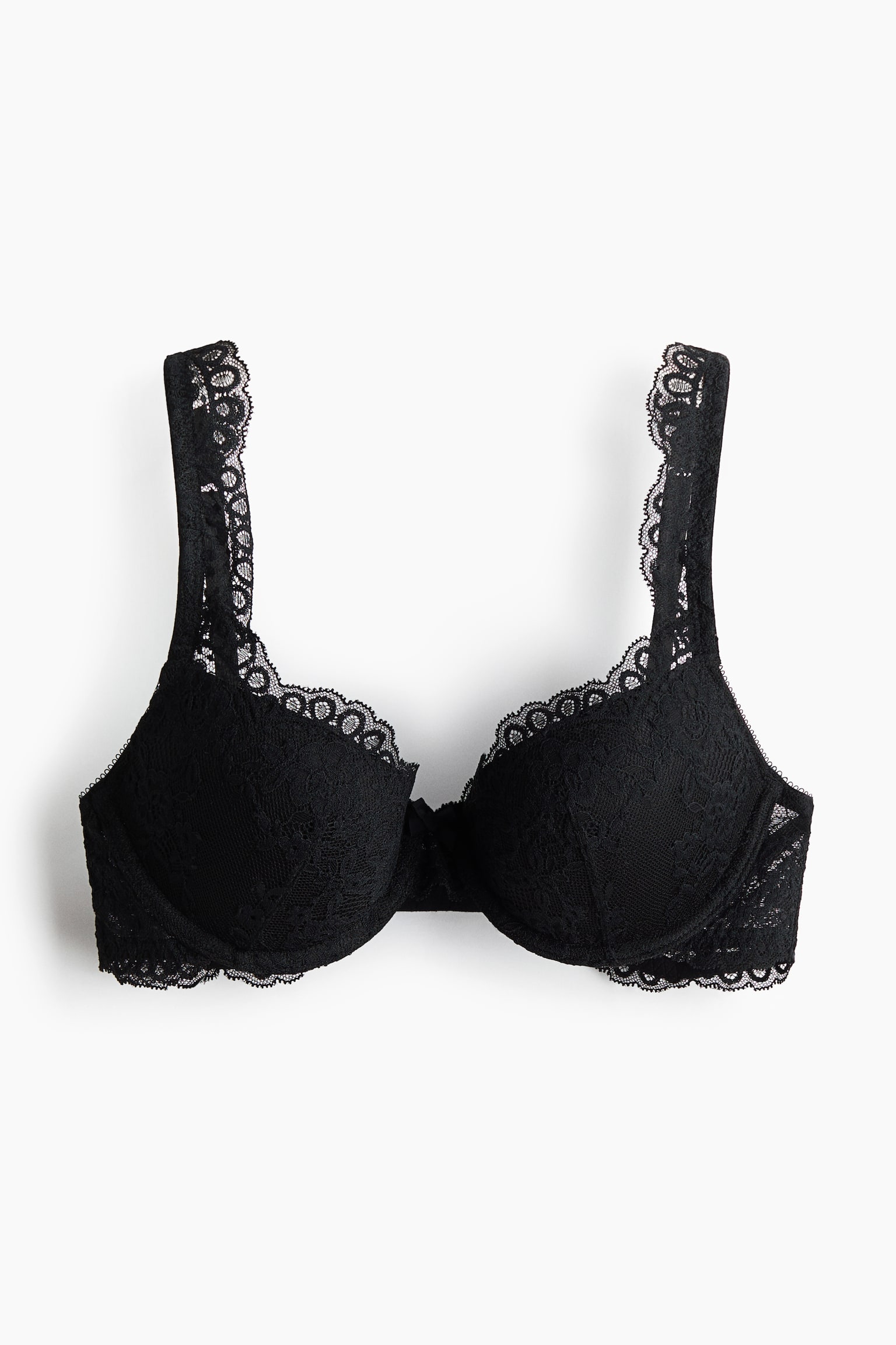 Soutien-gorge push-up en dentelle - Noir/Bordeaux/Beige pâle - 1