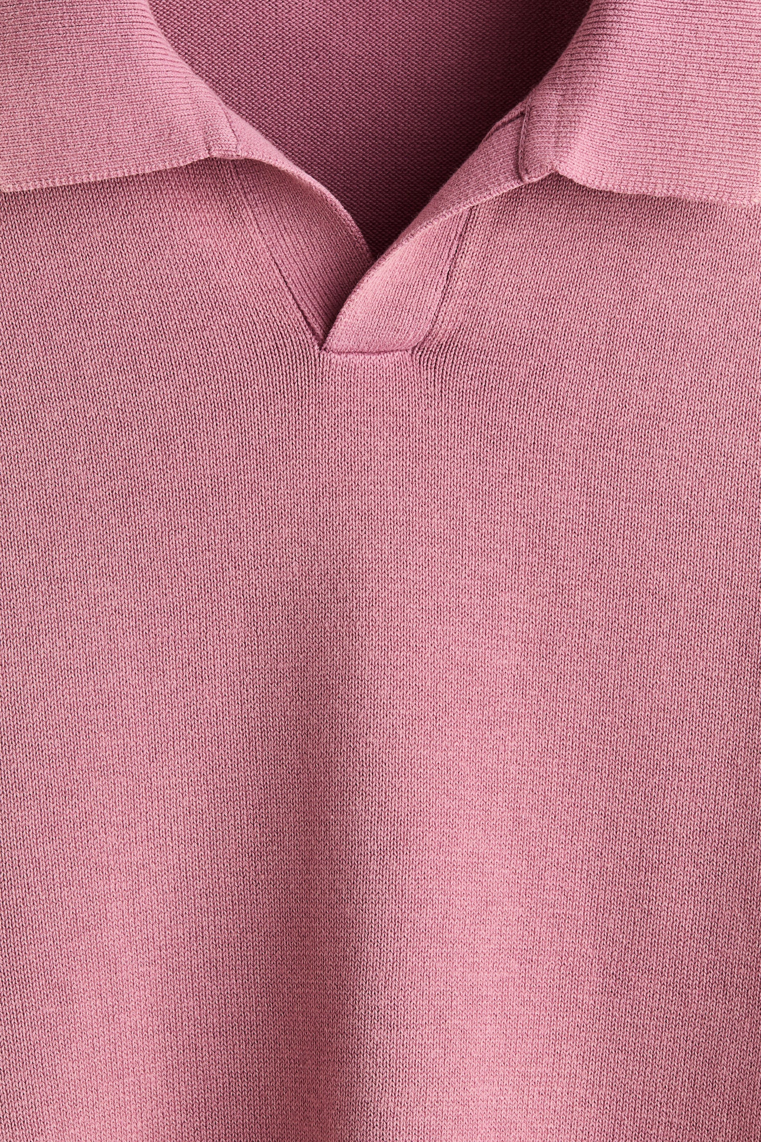 Loose Fit Knitted polo shirt - Dark pink/Blue/Black - 4