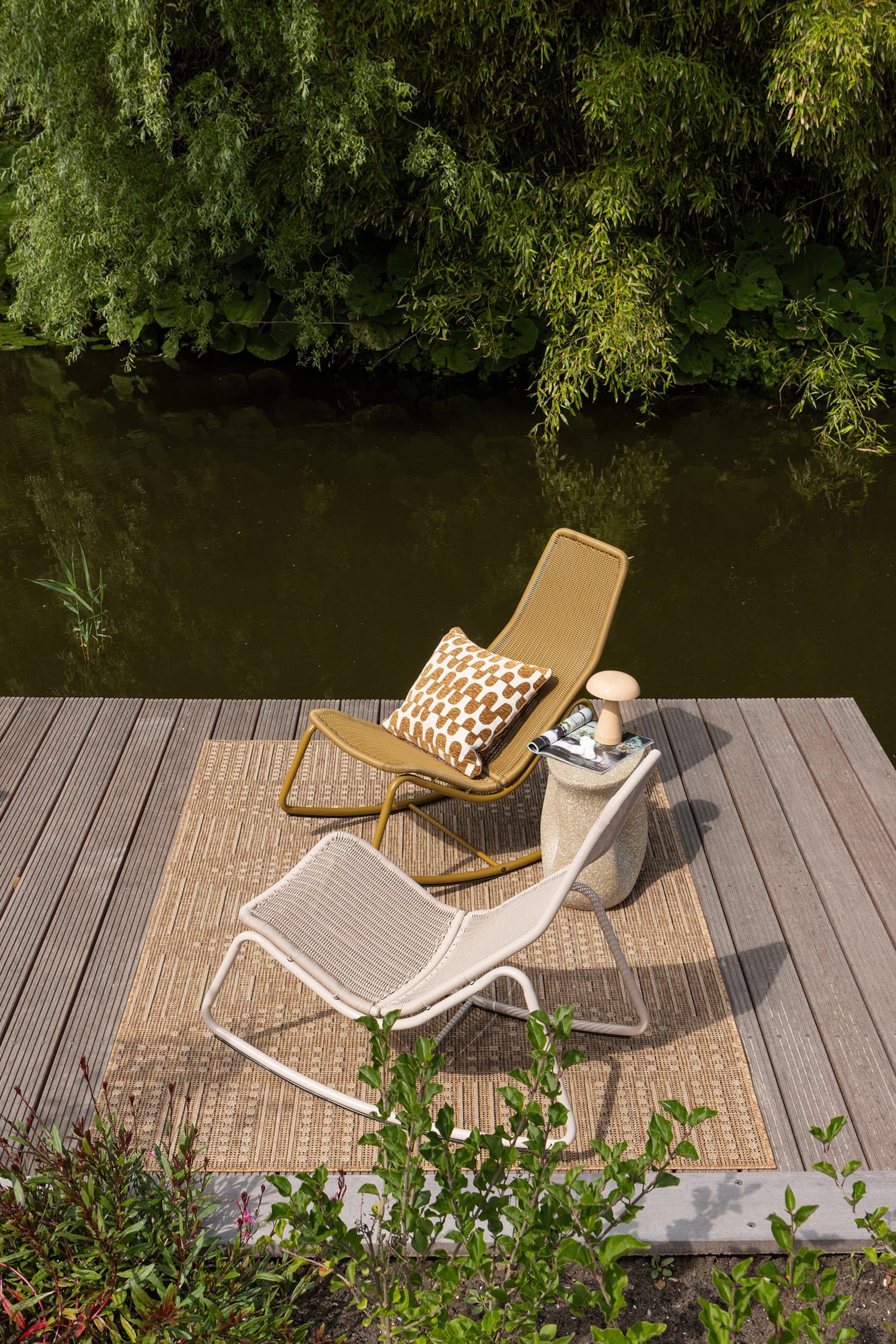 Fotel Bujany Ogrodowy Tom - Beige/Żółty/Naturalny - 1