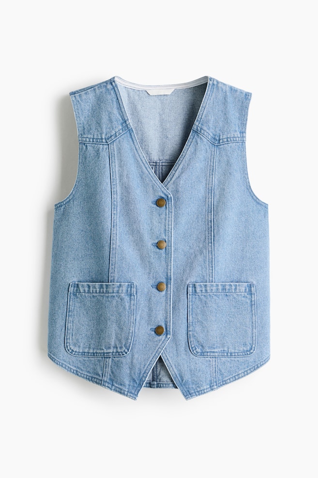 Denim waistcoat - Light denim blue - 1
