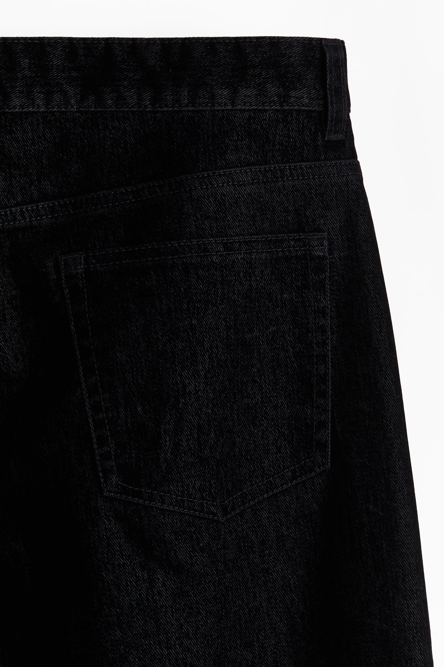 Мужские брюки H&M Relaxed-Fit Flocked Twill, цвет: Чёрный — фото 2