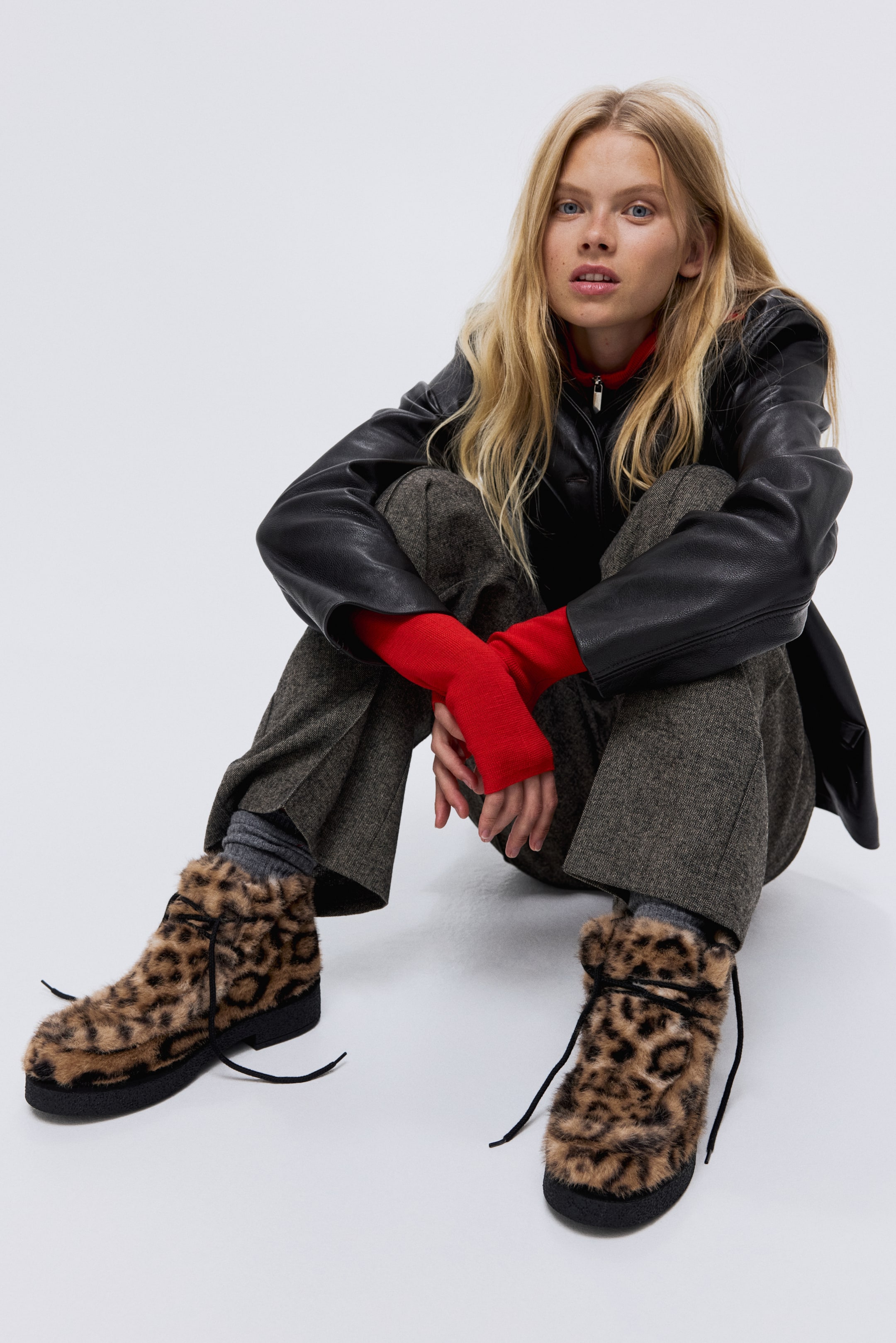 View larger image: Lace-Up Boots - Beige/leopard print - Ladies | H&M US 2