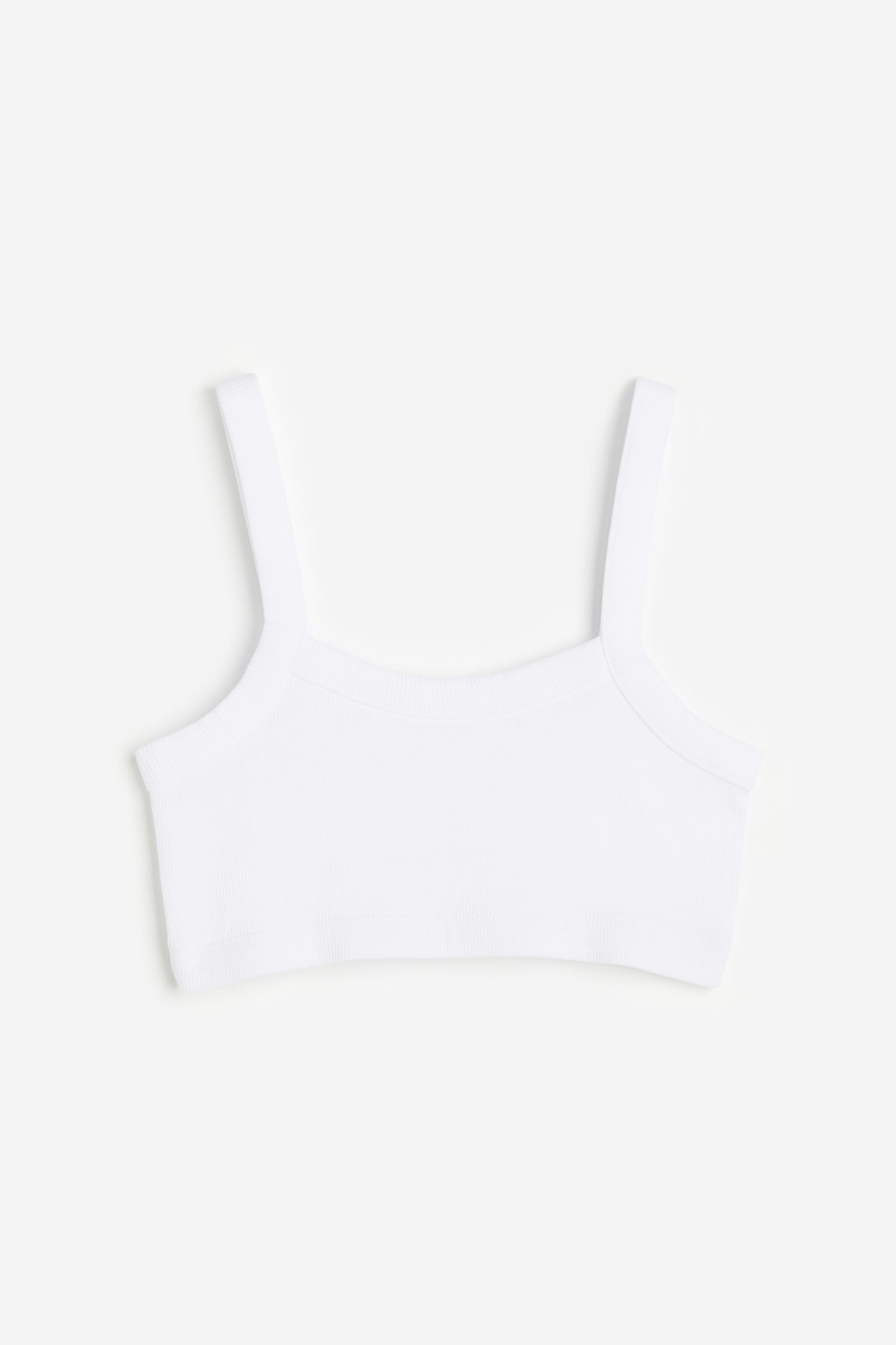 Rib Jersey Top - White/Light grey marle - 1