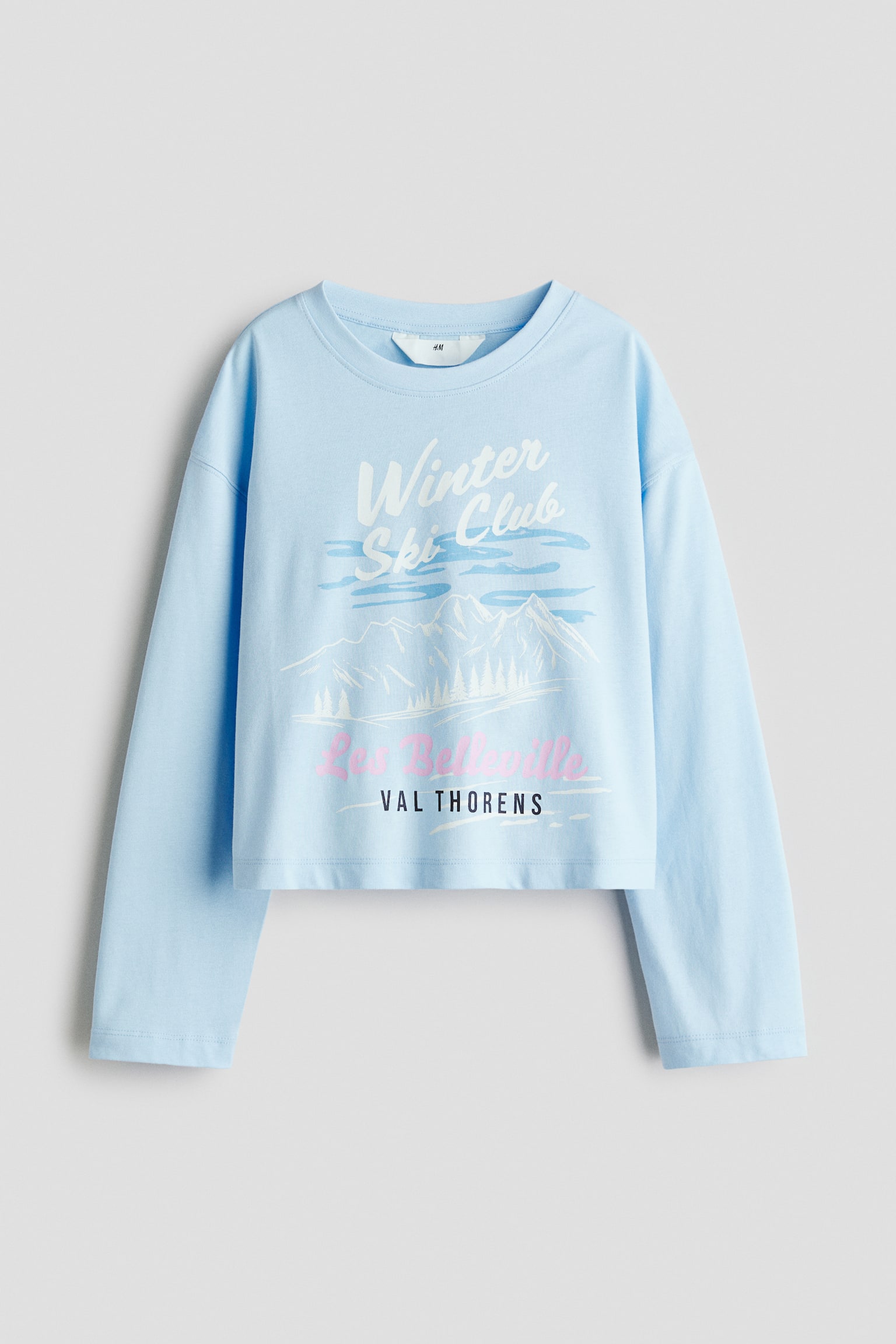 Loose-fit top - Light blue/Ski Club