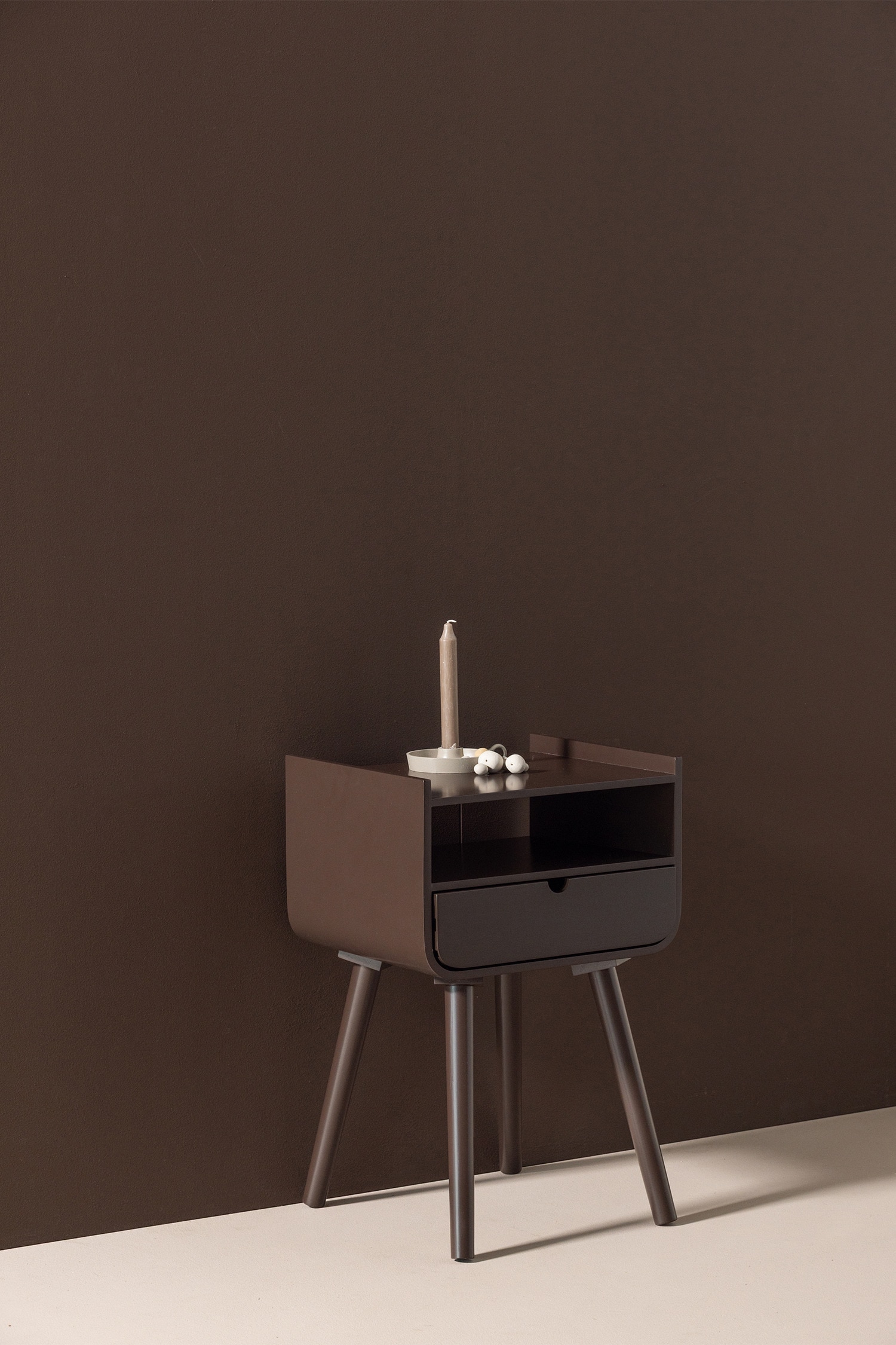 Table De Chevet/table D’appoint Nils - Marron/Rose