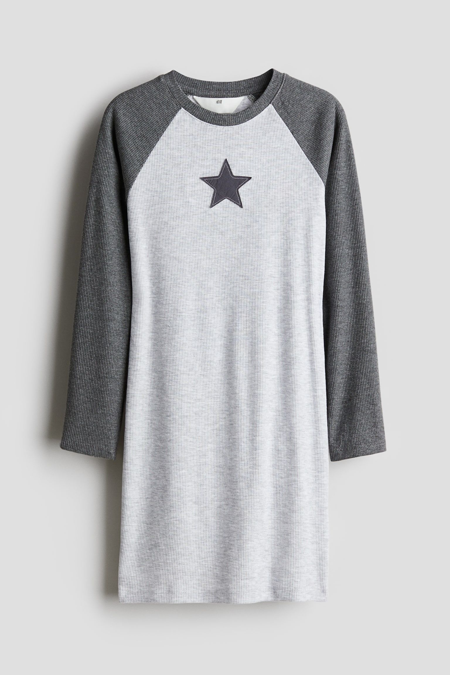 Printed raglan-sleeved dress - Grey/Star/White/36 - 1