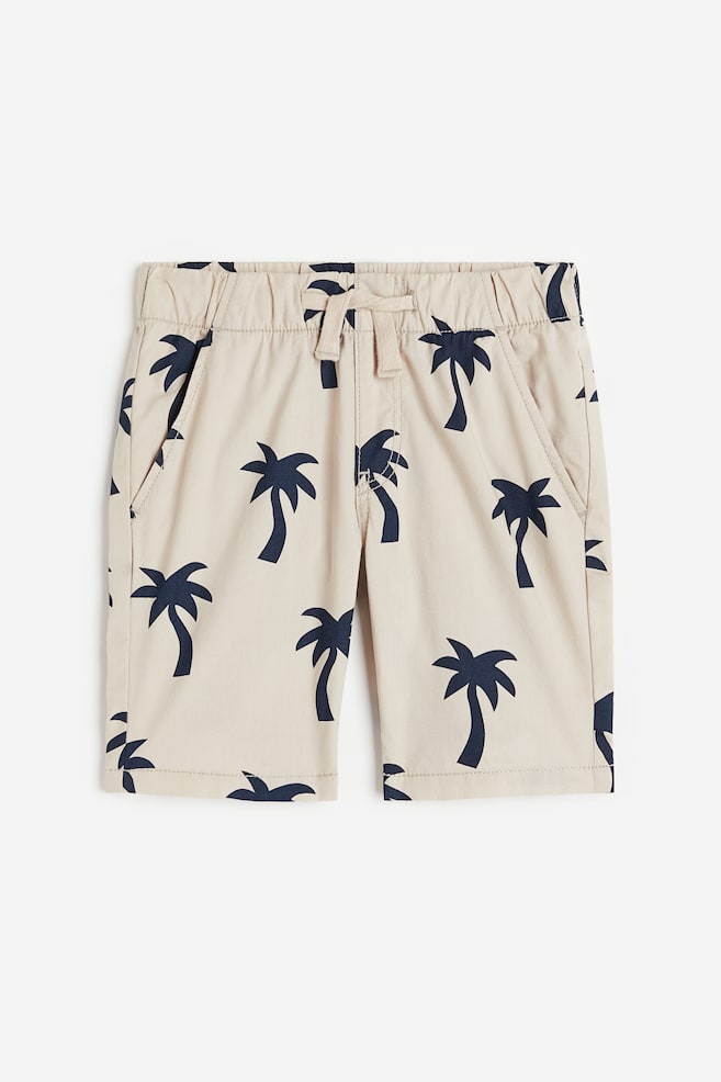 Cotton shorts - Light beige/Palm trees/Navy blue/Dark turquoise/Striped/Blue/dc/dc/dc/dc - 1