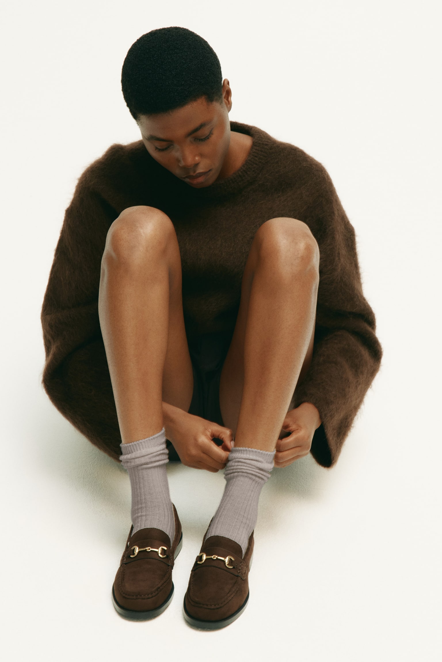 3-pack socks - Dark brown/Cream/Light grey marl/Dark grey marl/Powder pink/Burgundy - 1