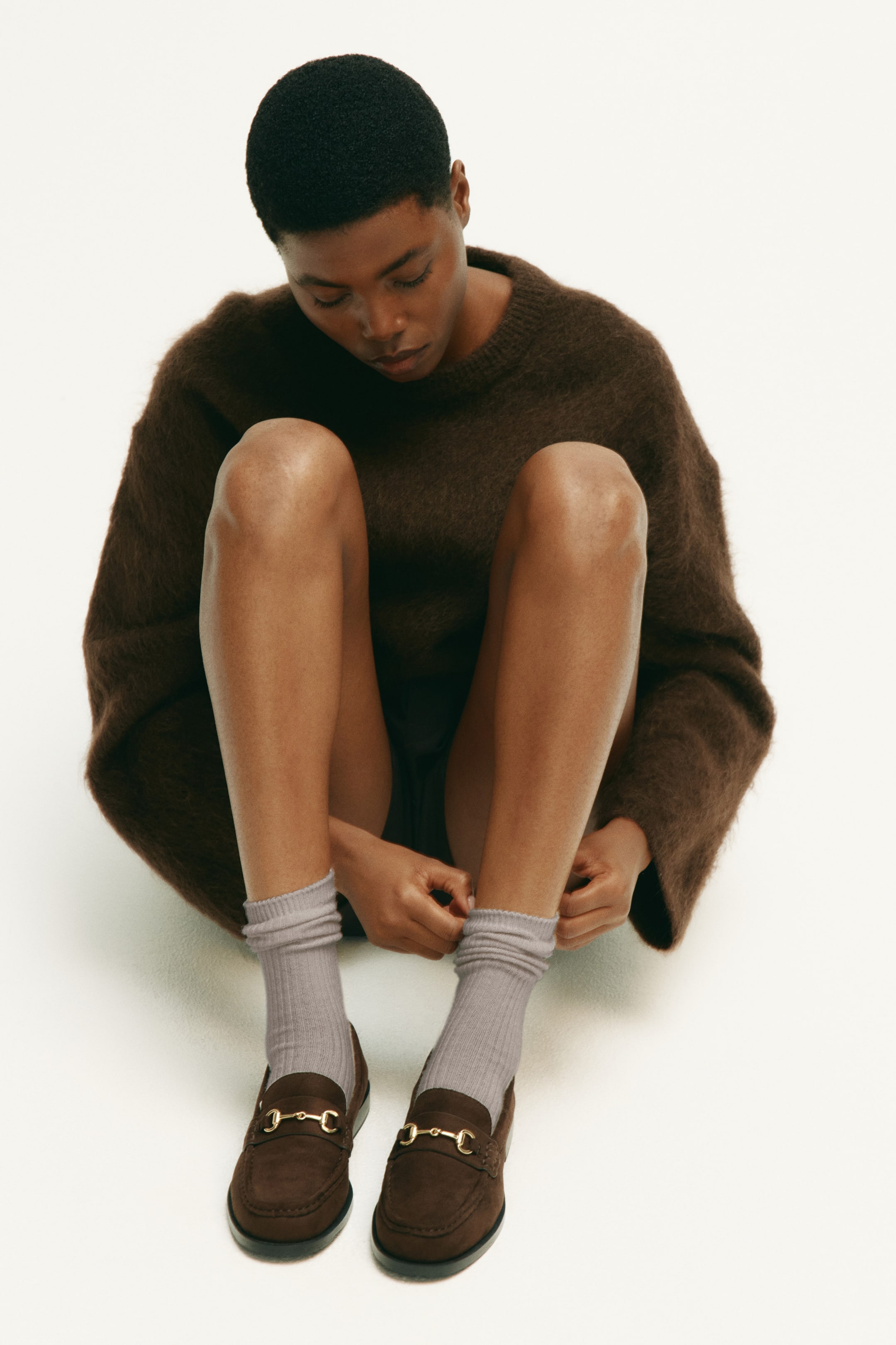 Zobacz większy obraz: Skarpety 3-pak - Ciemnobrązowy/Kremowy - ONA | H&M PL 1