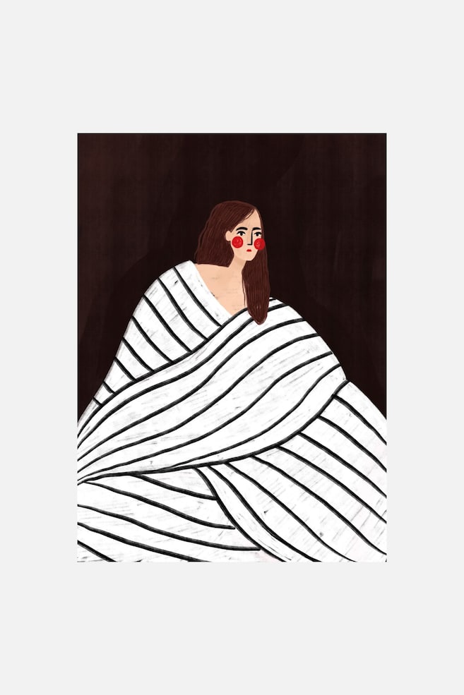 Bea Muller - The Woman With Black & White Stripes - Flerfarvet - 1