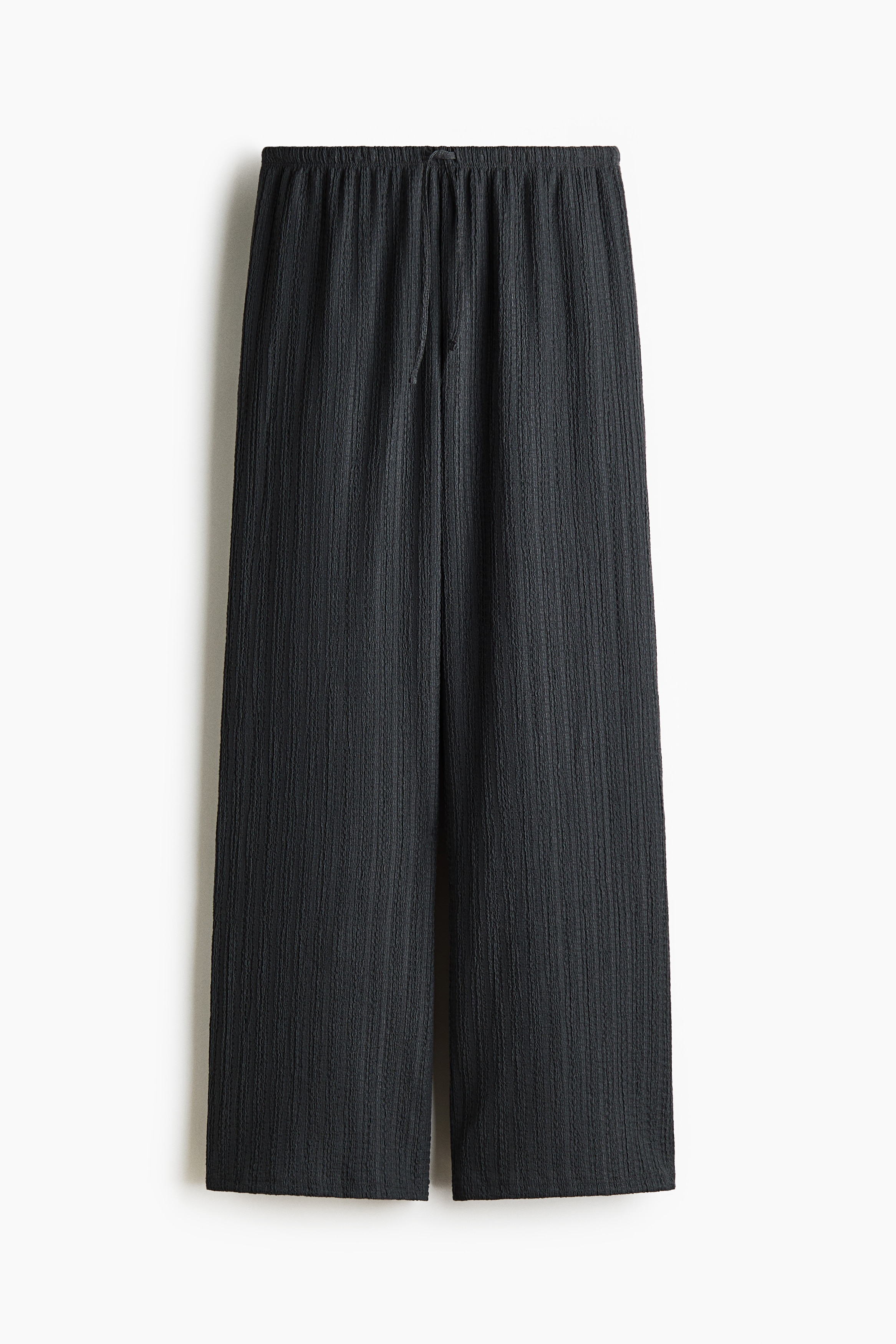 Textured Jersey Drawstring Pants - Dark gray/Dark blue/Light beige/Dark brown