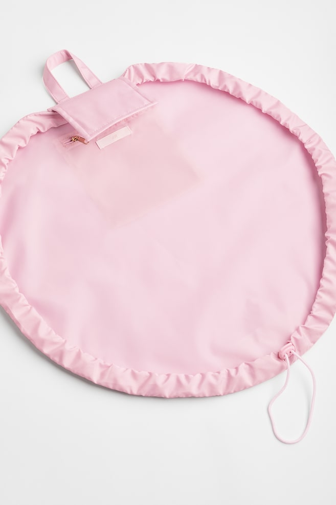 Lay flat drawstring make-up bag - Baby pink - 6