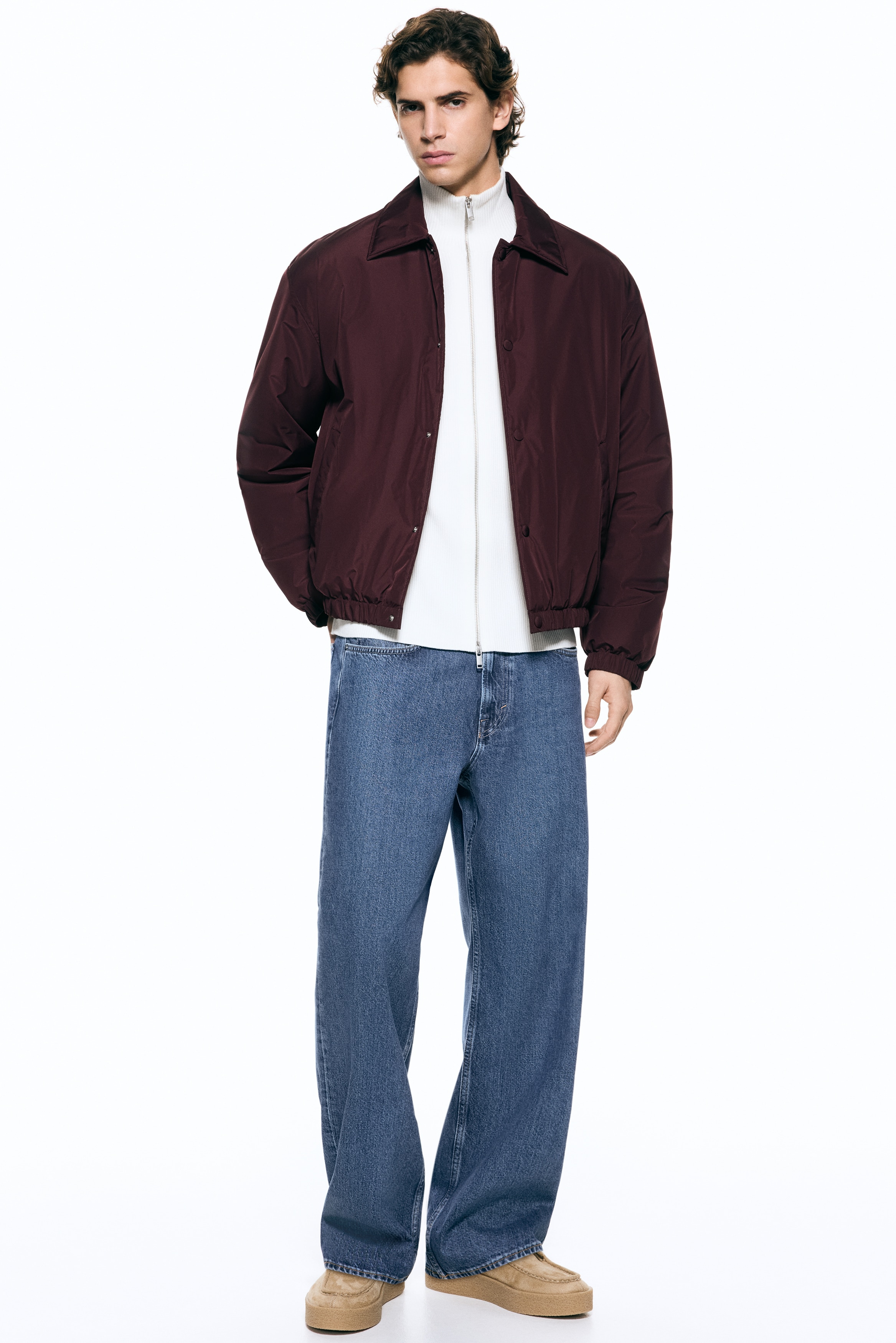 Veste légèrement matelassée - Bordeaux/Bleu foncé