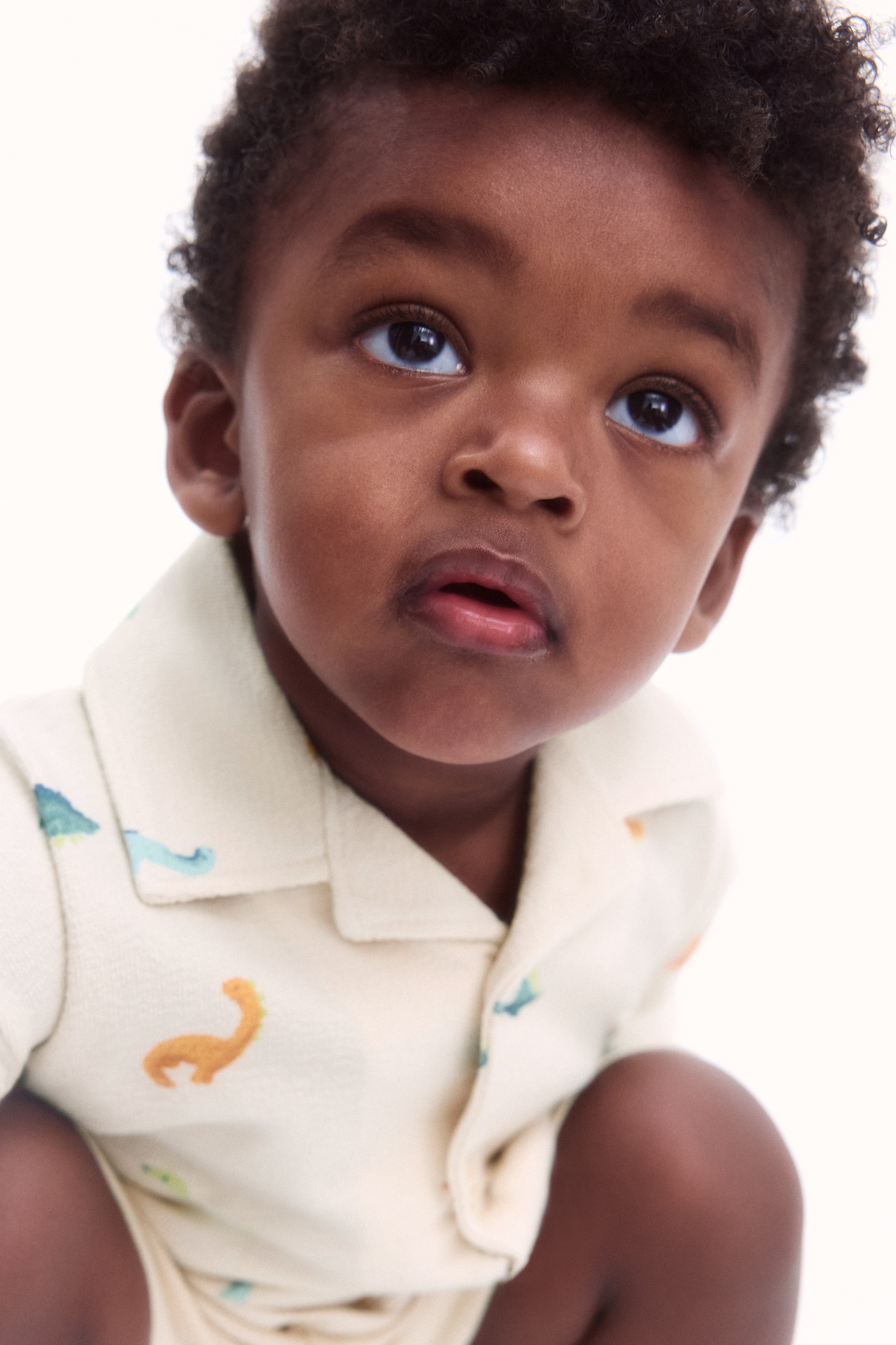 2-piece terry resort shirt and shorts set-image