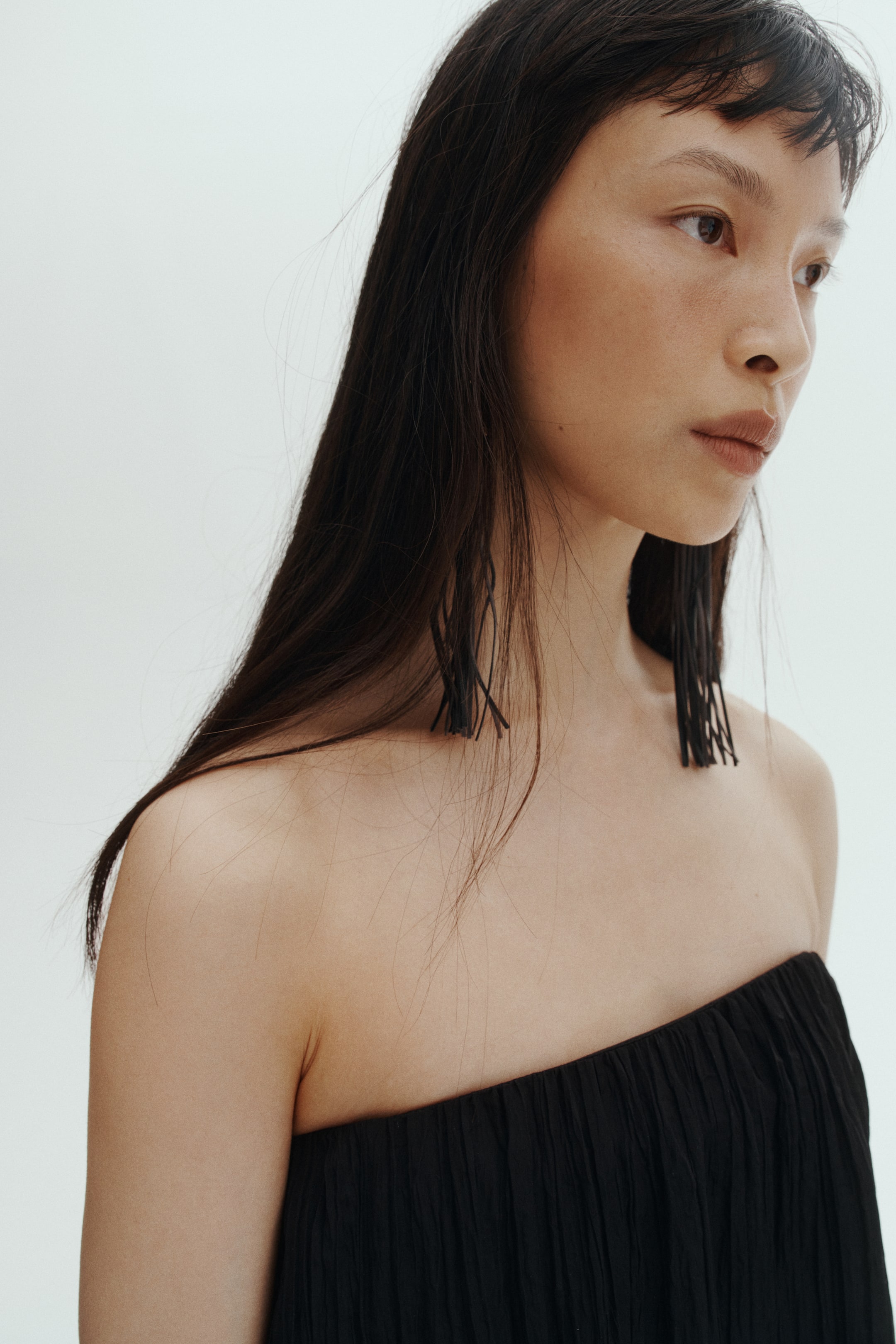 Crinkled Bandeau Dress