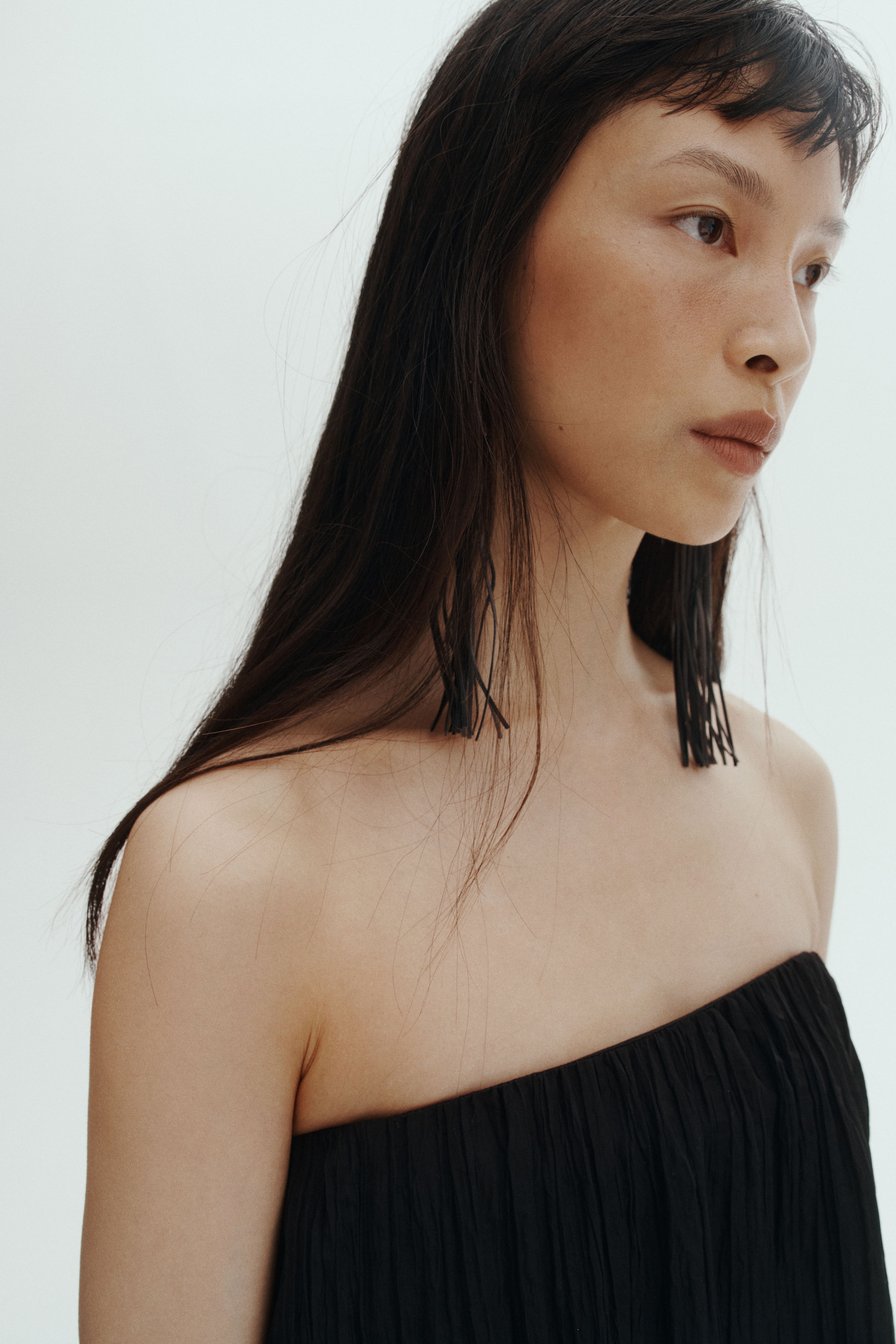 Crinkled Bandeau Dress